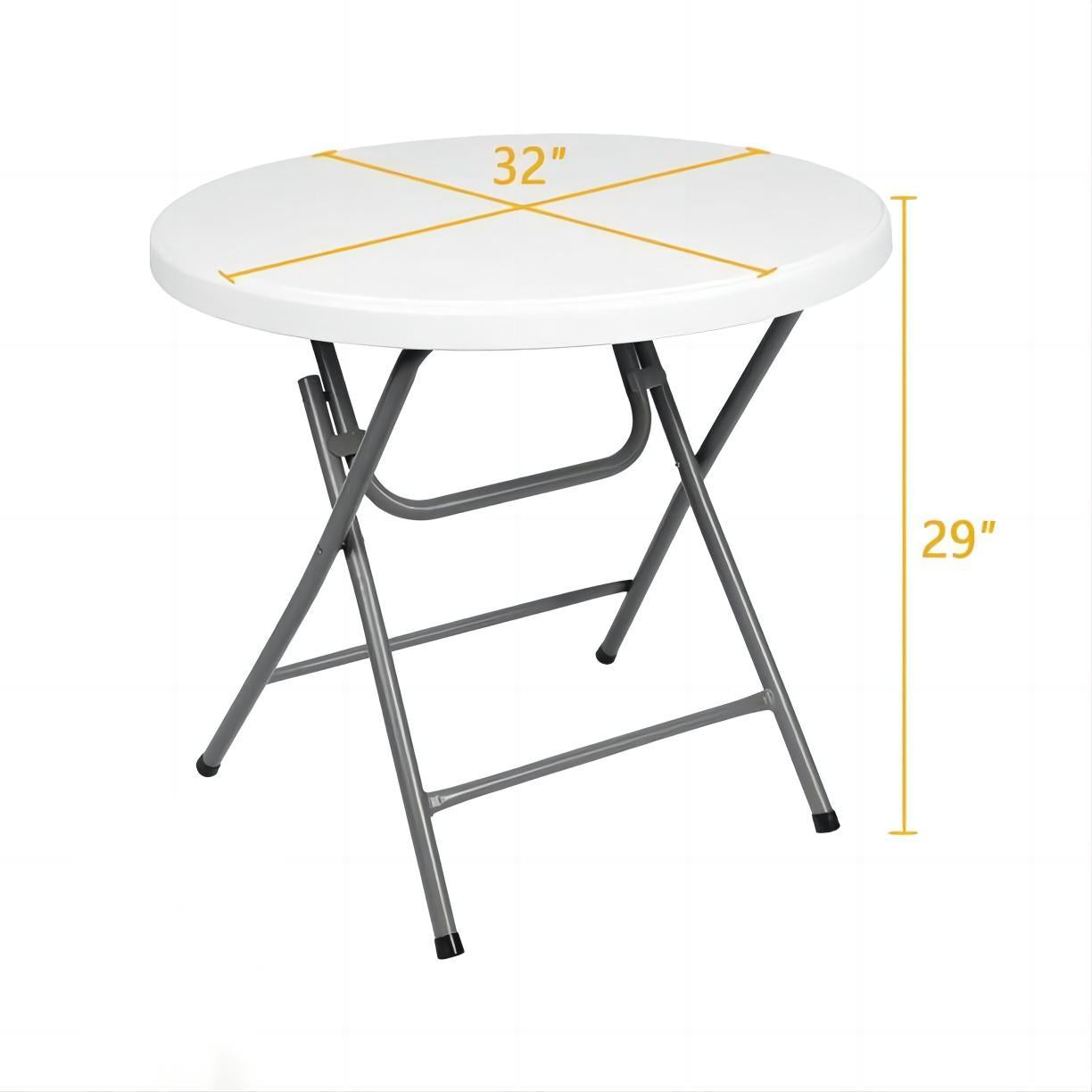 32in Circular Portable Folding Table