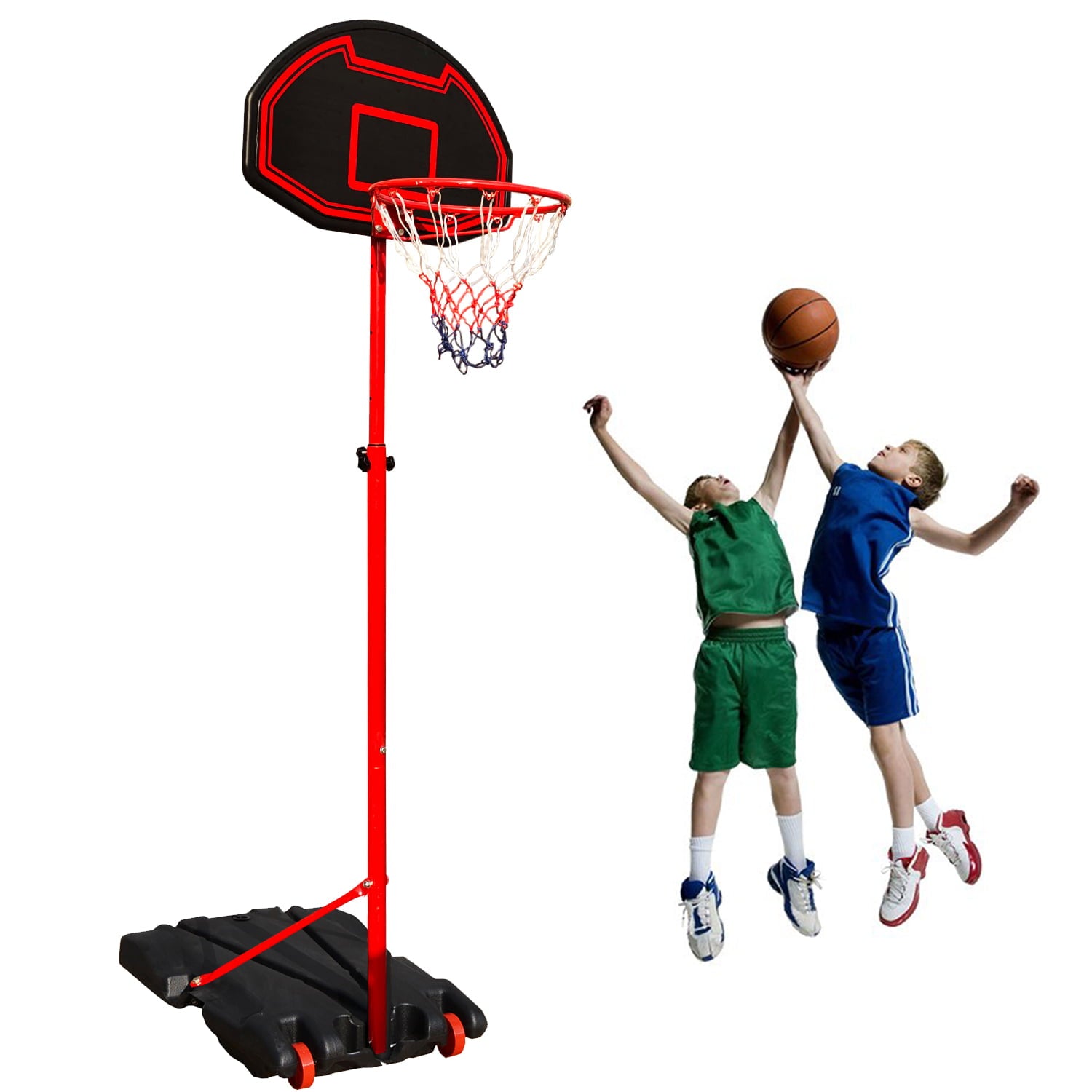 SUGIFT Portable Height Adjustable Basketball Hoop for Kids