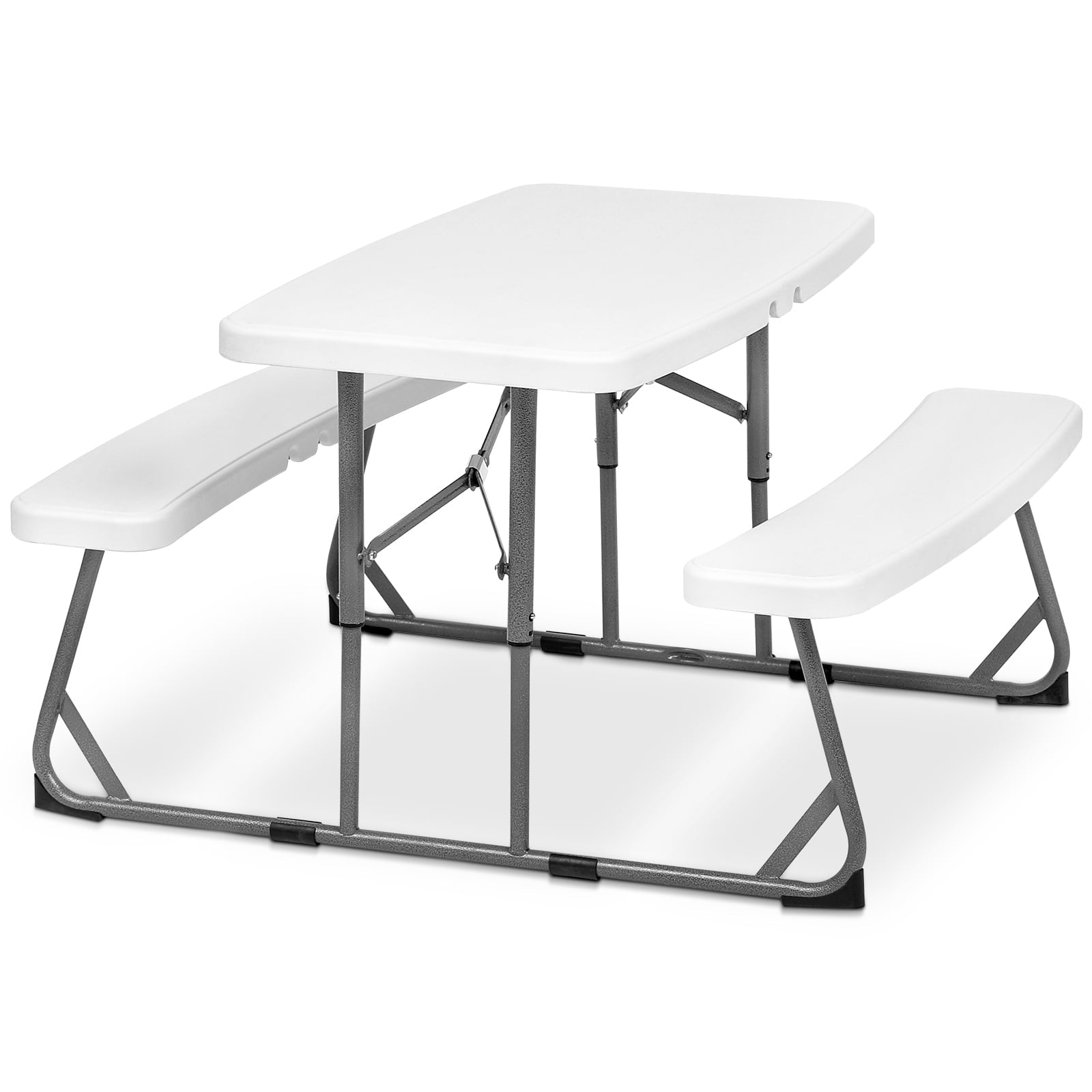SUGIFT Kids Picnic Table Folding Plastic Table and Benches - Seating for 4 Kids