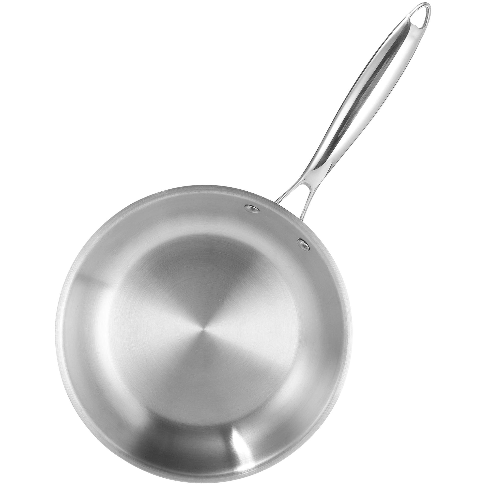 SUGIFT Tri-Ply Stainless Steel Nonstick Open Fry Pan with Premium Magnetic Stainless Exterior, Aluminum Core, Set of 2