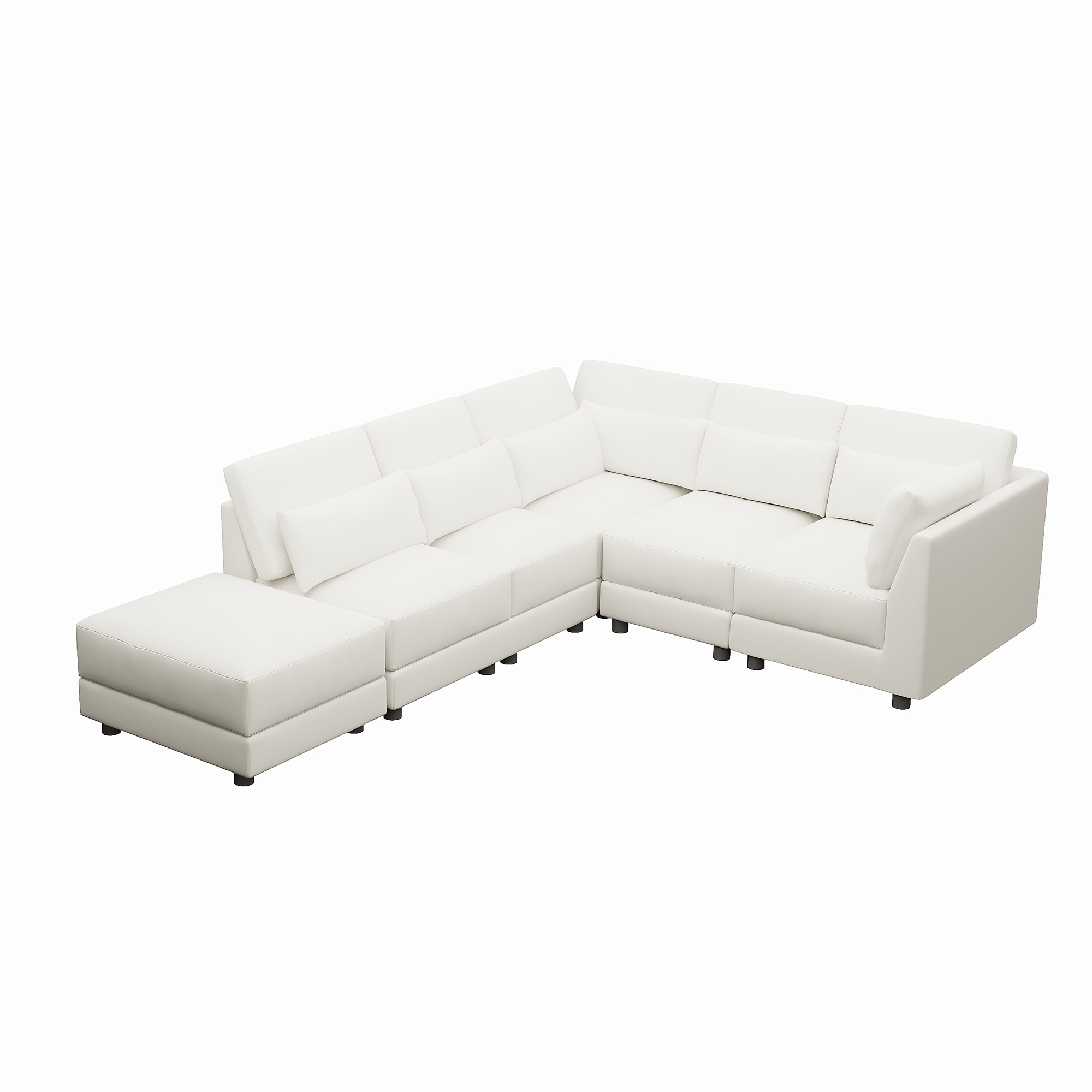 SUGIFT 5 - Piece Upholstered Sectional, Sofa Set