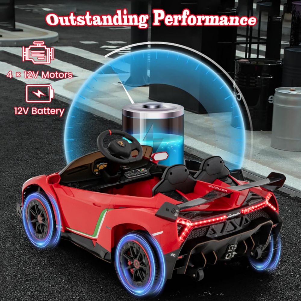 12V Licensed Lamborghini 4WD Kids Ride-on Sports Car with 2.4G Remote