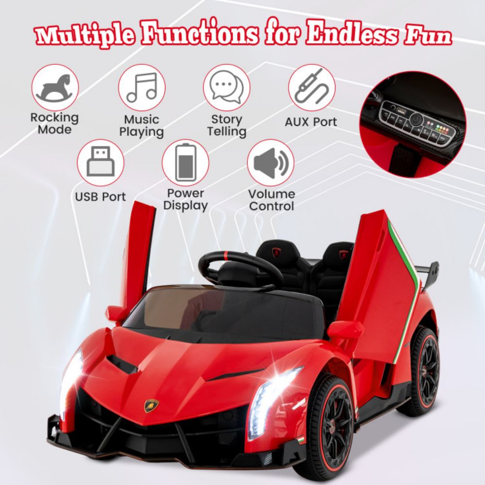 12V Licensed Lamborghini 4WD Kids Ride-on Sports Car with 2.4G Remote
