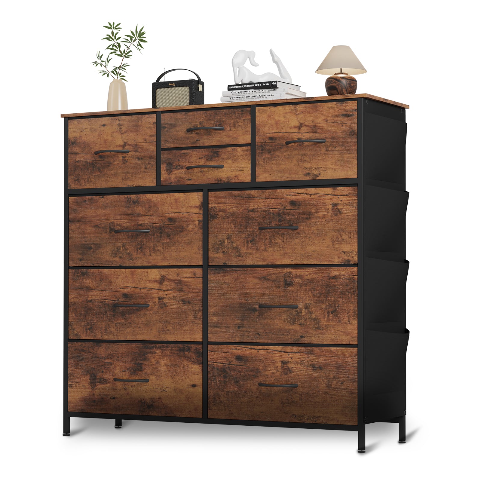 10 Drawers Dresser for Bedroom, Fabric Storage Organizer Unit for Living Room, Closet Srorage