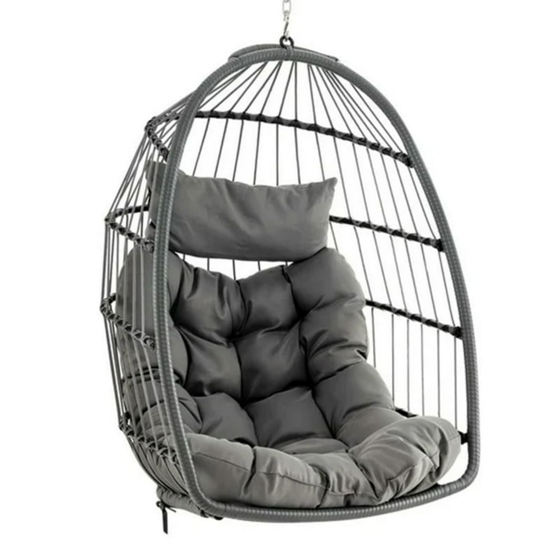 SUGIFT Hanging Egg Chair Wicker Swing Hammock Chair