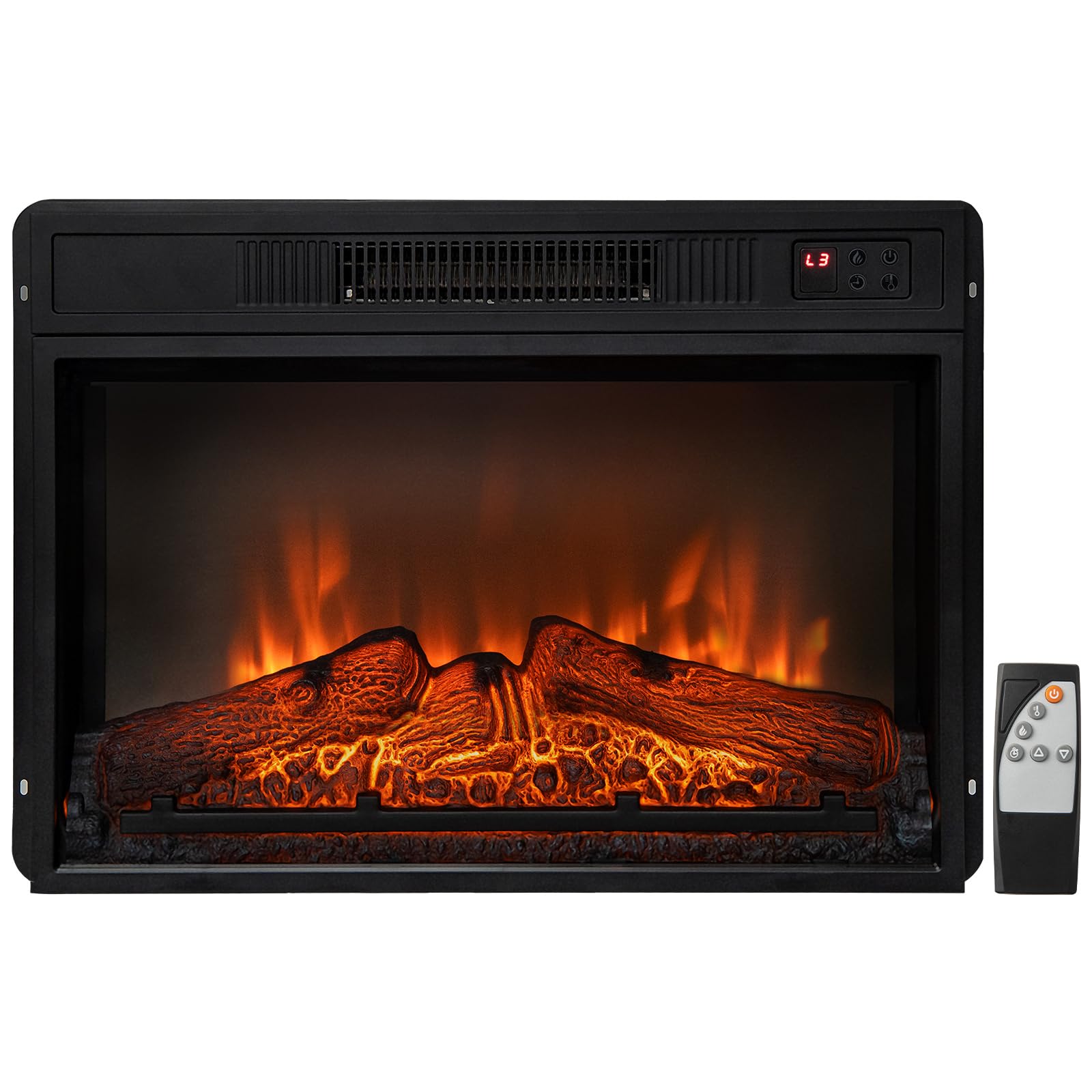 18/23 Inch Electric Fireplace Inserted with Adjustable LED Flame-23 inches