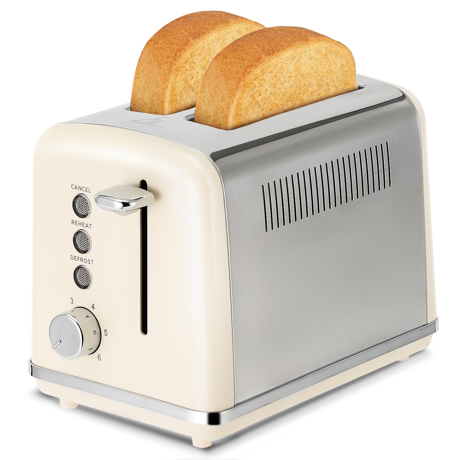 2-Slice Stainless Steel Toaster with 6 Level