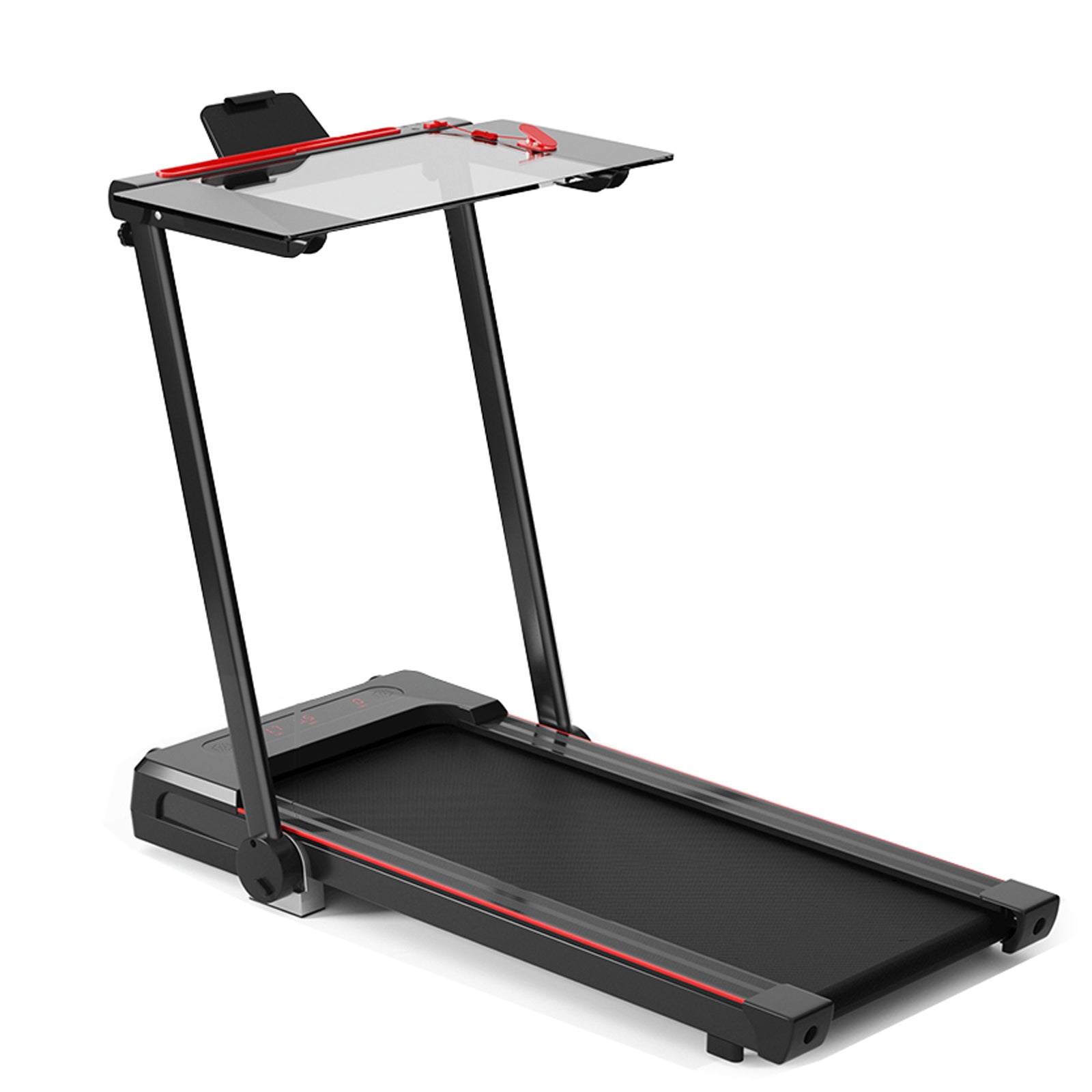 3-in-1 Folding Treadmill with Large Desk and LCD Display
