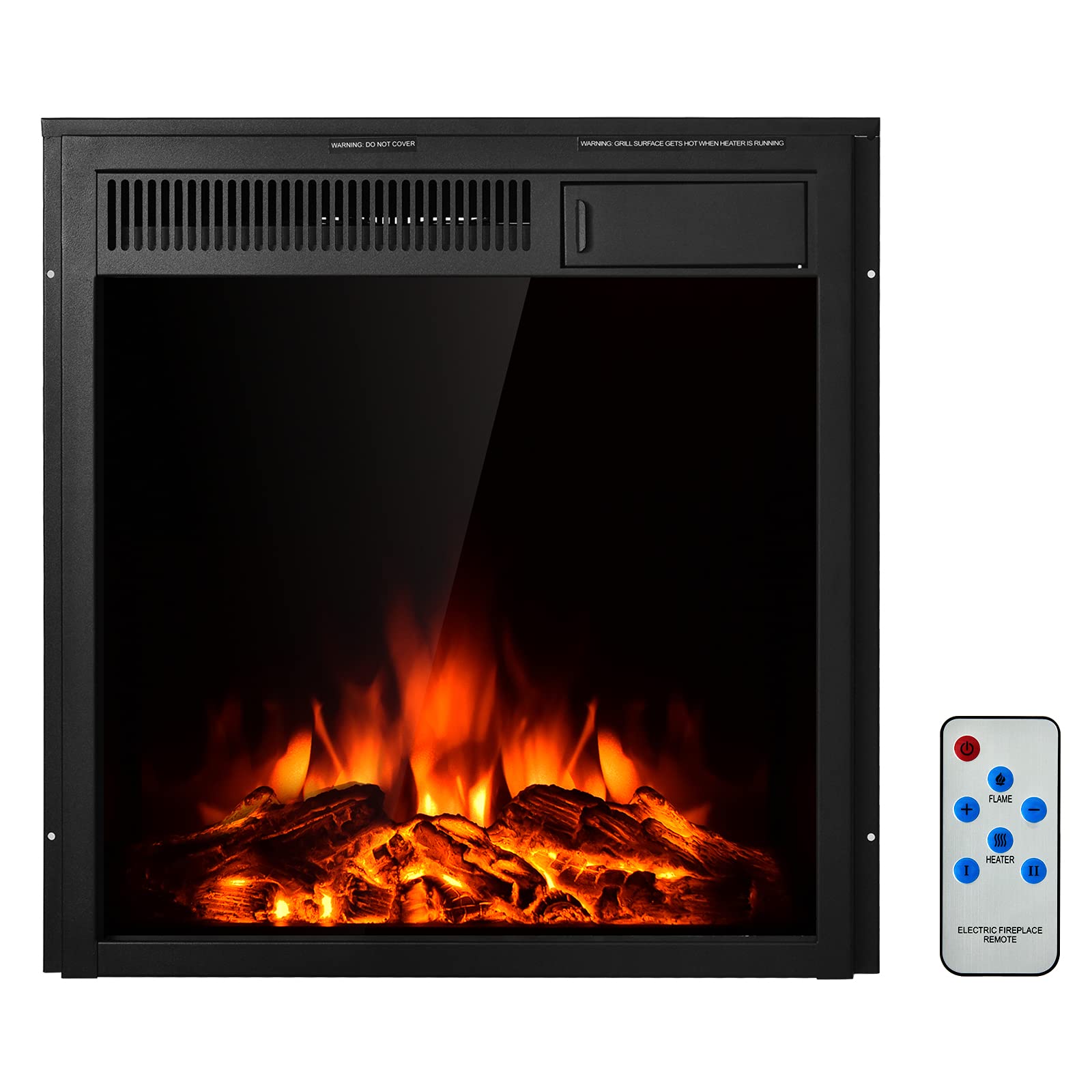 18/22.5 Inch Electric Fireplace Insert with 7-Level Adjustable Flame Brightness-22.5 inches