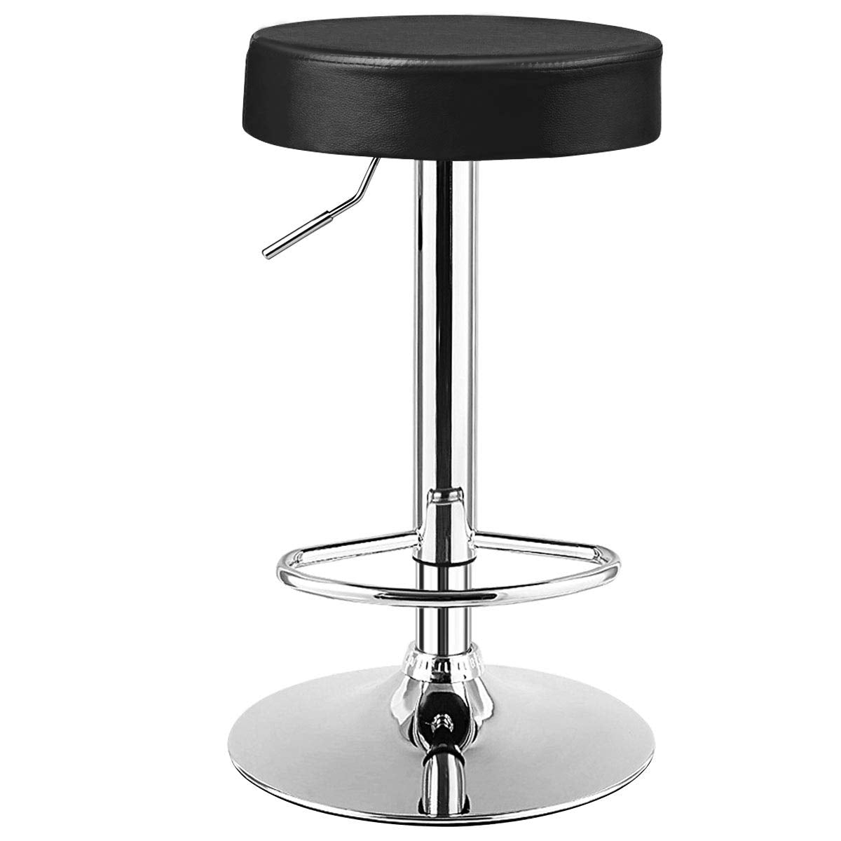 1 Piece Round Bar Stool Adjustable Swivel Pub Chair