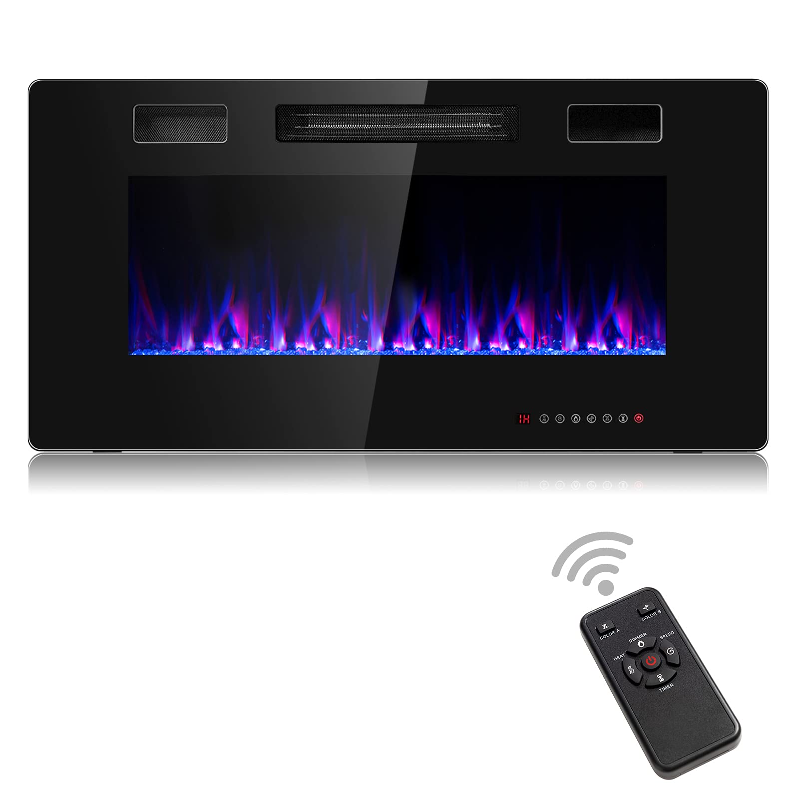 36 Inch Ultra Thin Wall Mounted Electric Fireplace