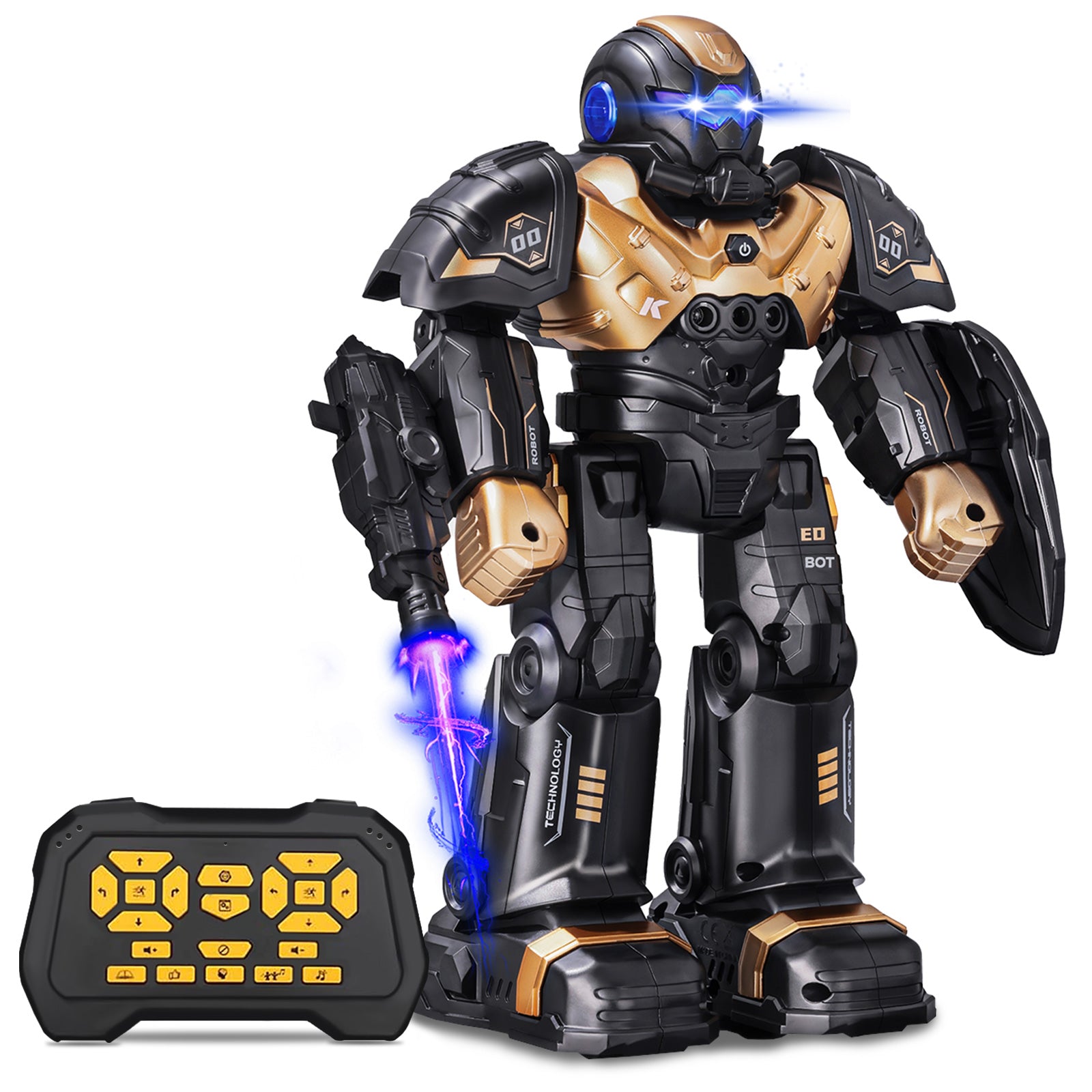 VEBREDA RC Robot Toys, Gesture Sensing Programmable RC Robot Toy, Talking, Dancing Rechargeable Intelligent Remote Control Robot for Kids Kids ages 3-10