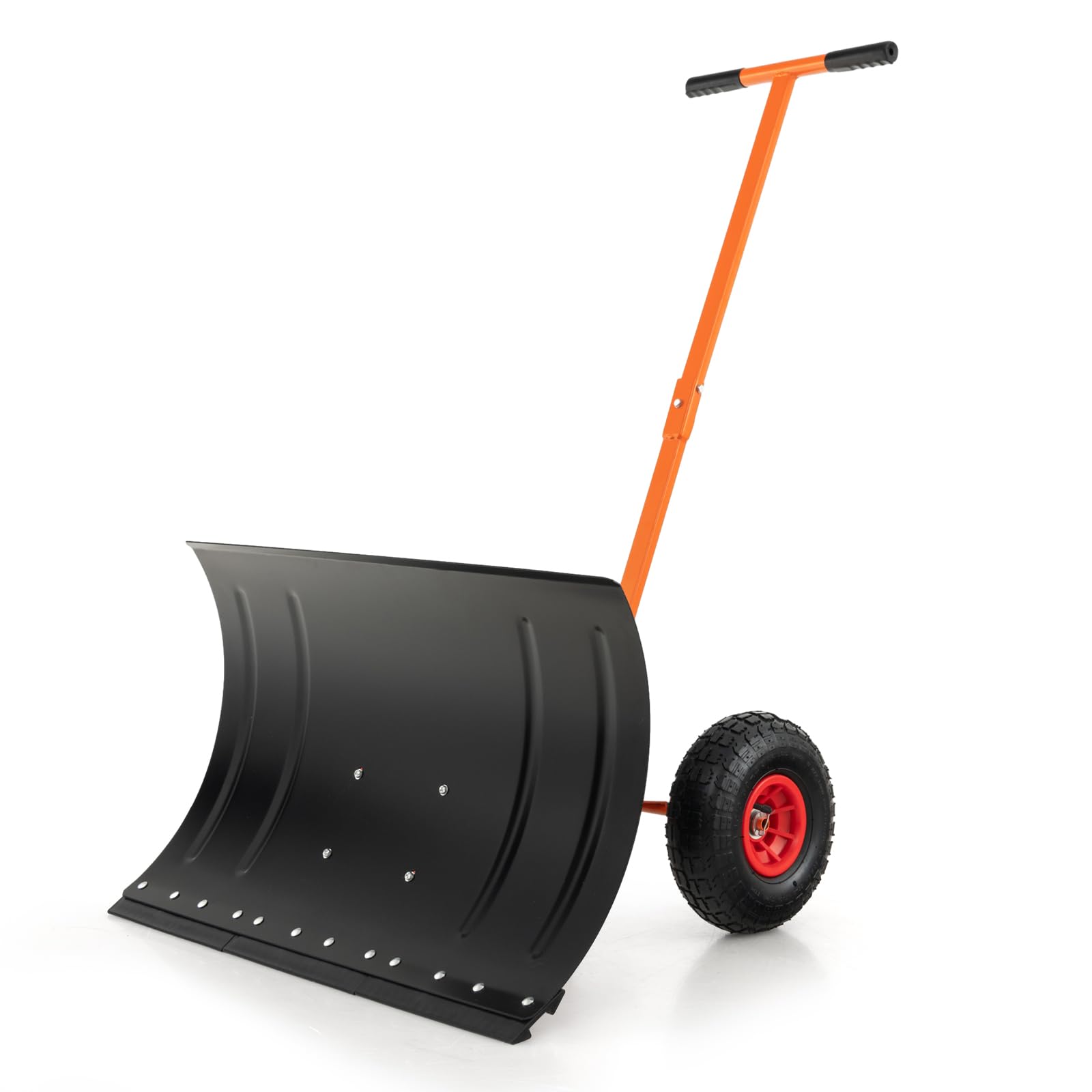 29 Inches Snow Pusher for Driveway-Orange