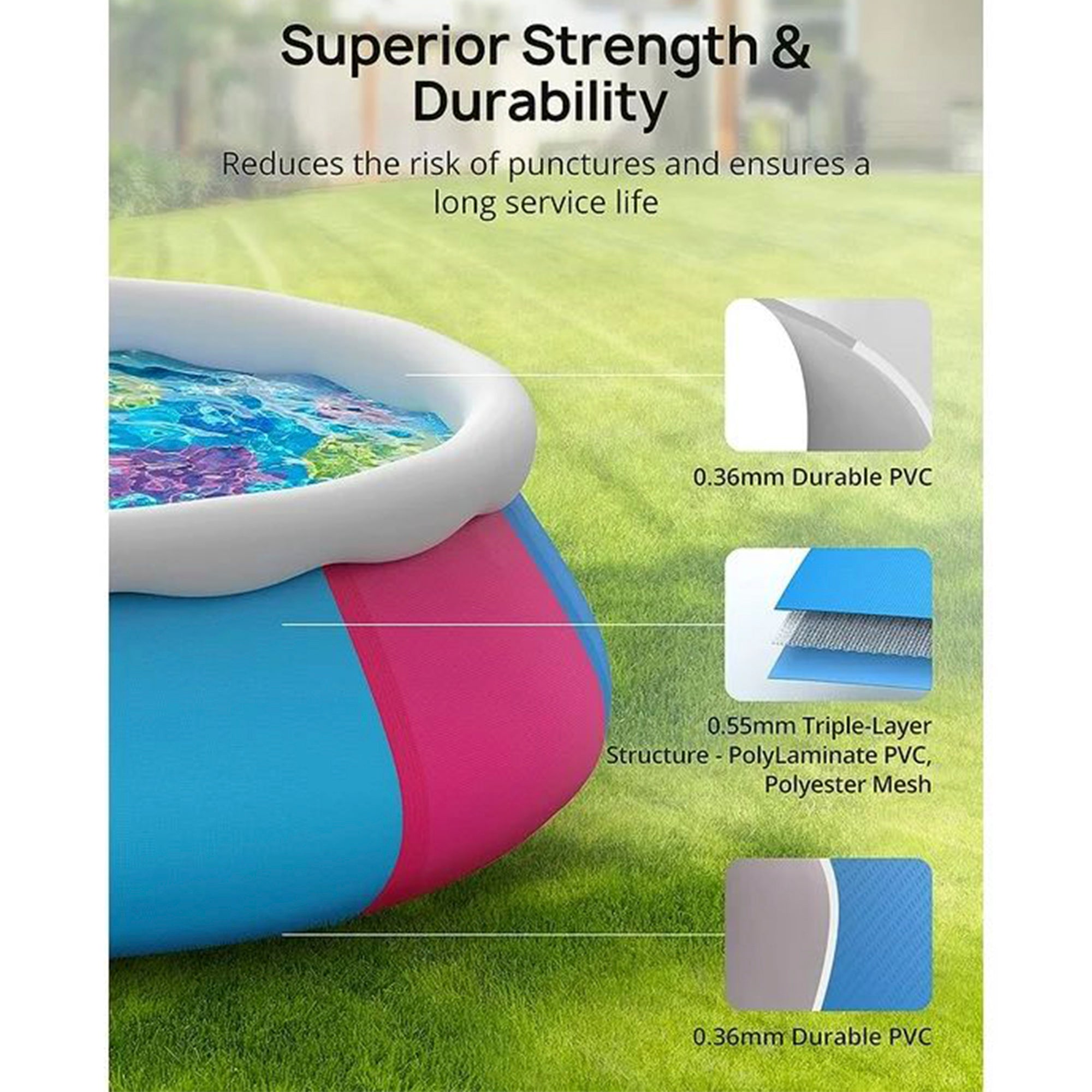 10ft ¡Á 30in Easy Set Inflatable Swimming Pool with Pool Cover