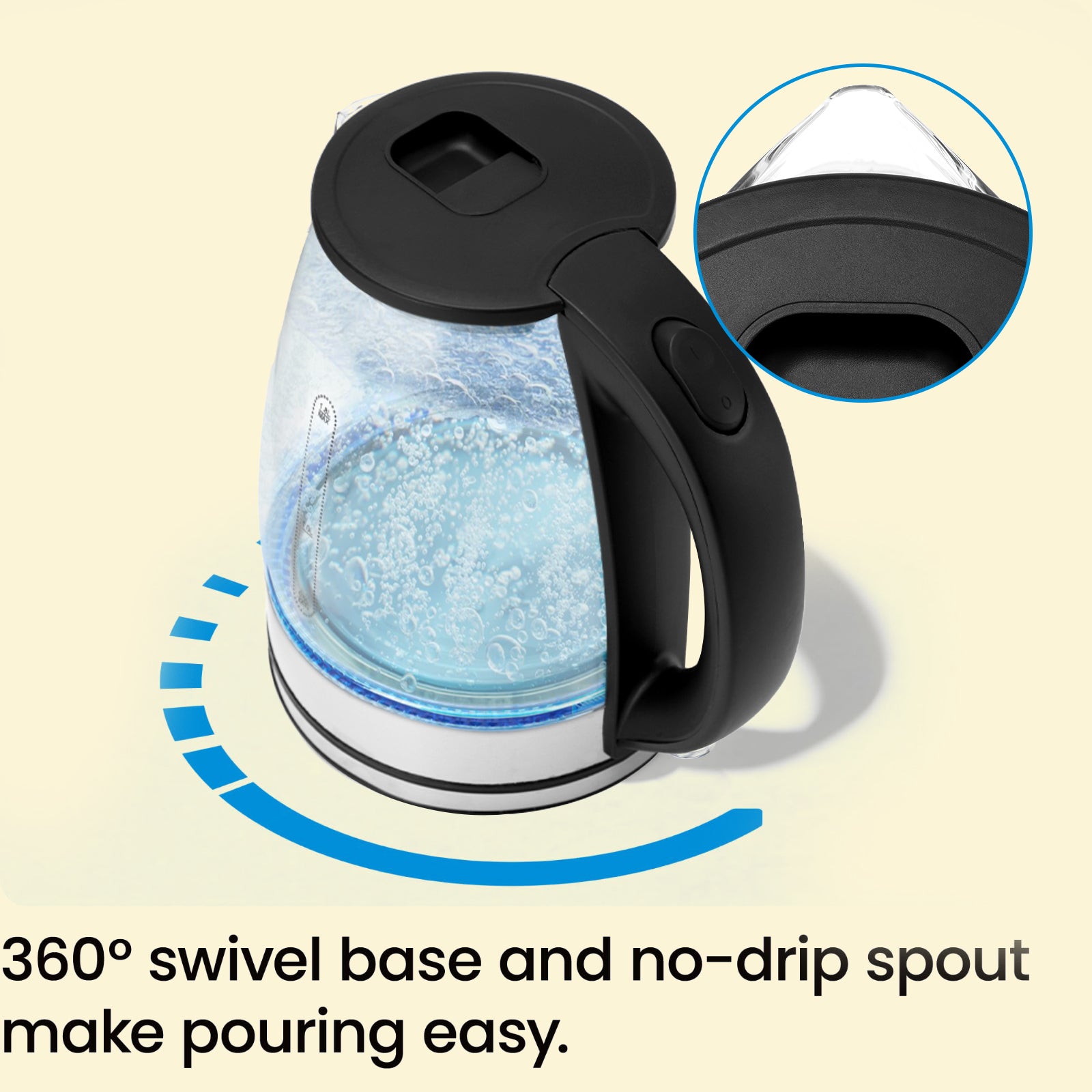 1.8-L Glass Electric Water Kettle Tea Kettle