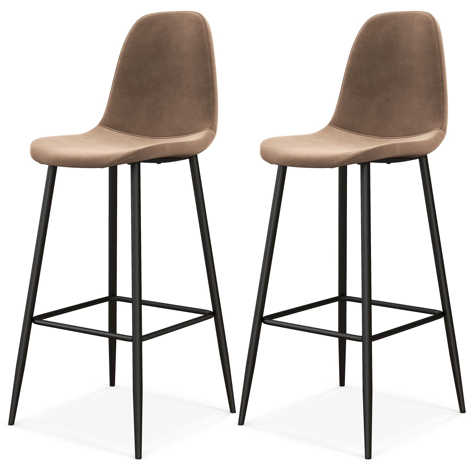 29.5 Inches High Back Bar Stools Set of 2
