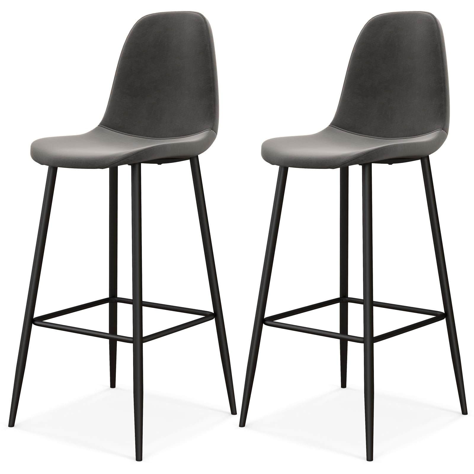29.5 Inches High Back Bar Stools Set of 2