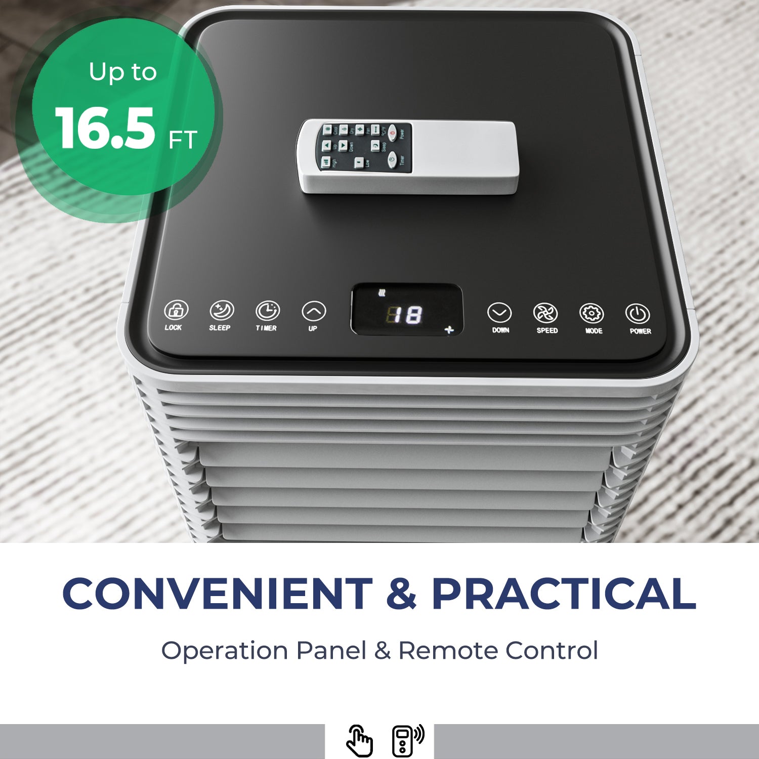 10000 BTU Portable Air Cooler with Fan and Dehumidifier Mode