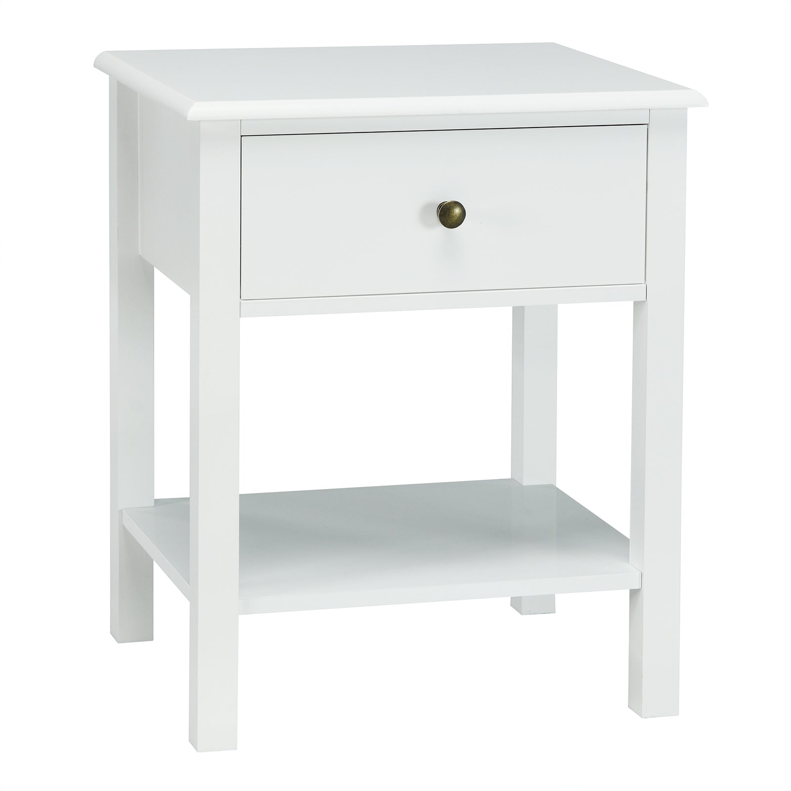 SUGIFT Nightstand End Table with Drawer and Shelf