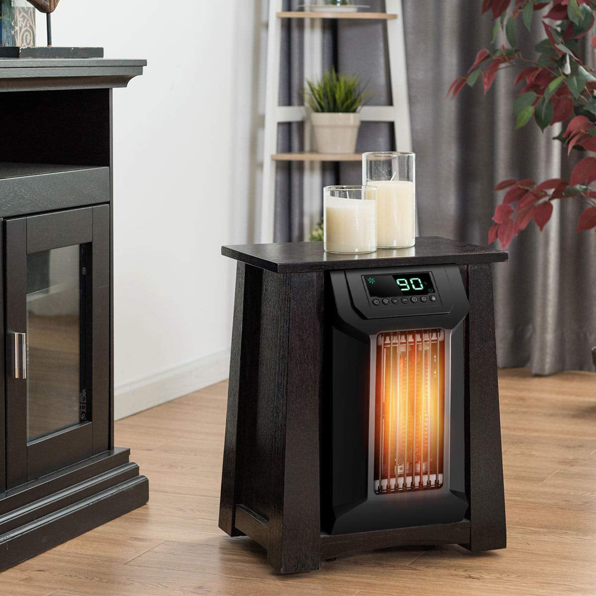 1500W 12H Timer Caster Portable Electric Space Heater