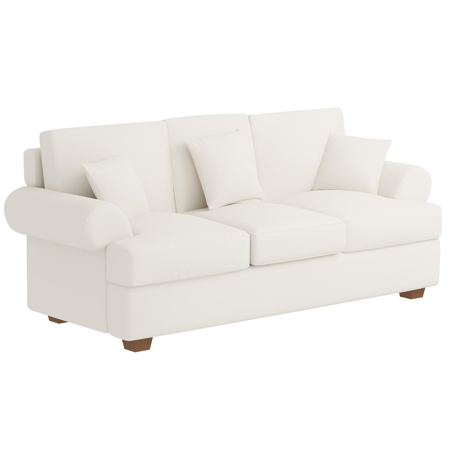 3-Seat Modern Linen Sofa Couch with Extra Deep Seats for Living Room