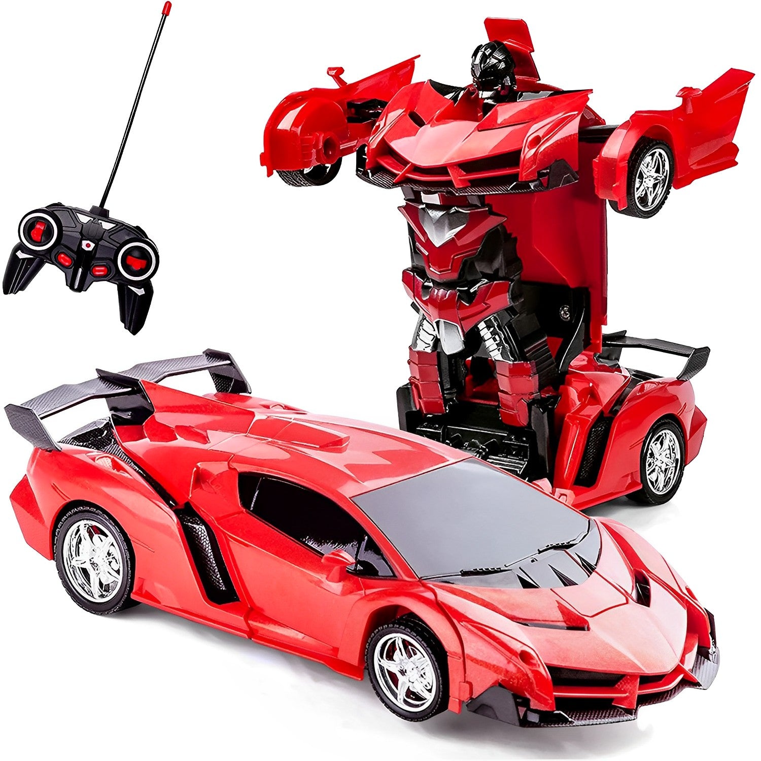 1/18 Scale 2-in-1 Transforming Sports Car Toys RC Car