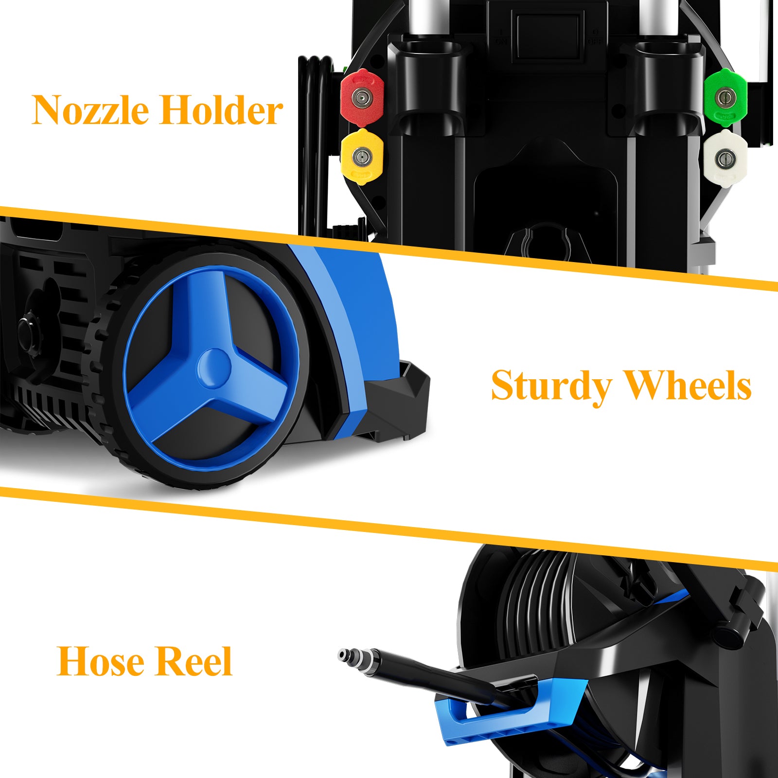 Electric Pressure Washer with Touch Screen Adjustable Pressure