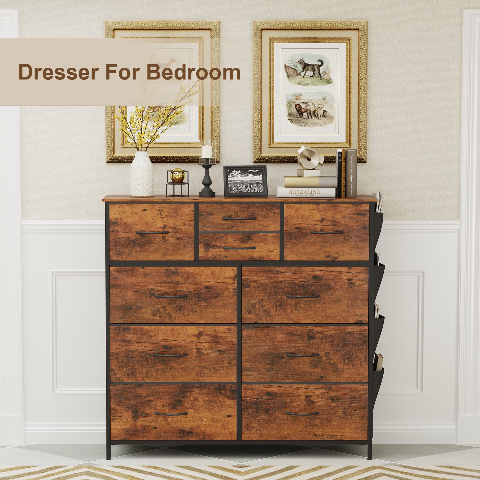 10 Drawers Dresser for Bedroom, Fabric Storage Organizer Unit for Living Room, Closet Srorage