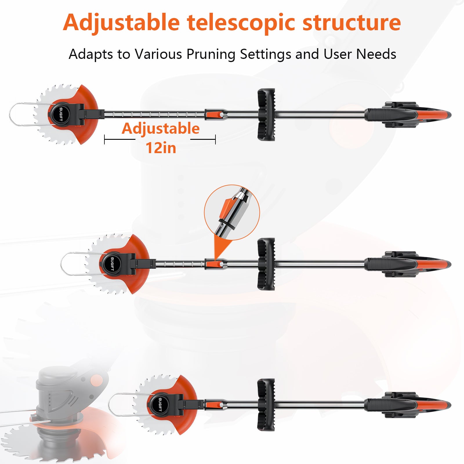 21V Cordless String Weeder & Edger Trimmer, Tiller Cultivator with Battery and Charger