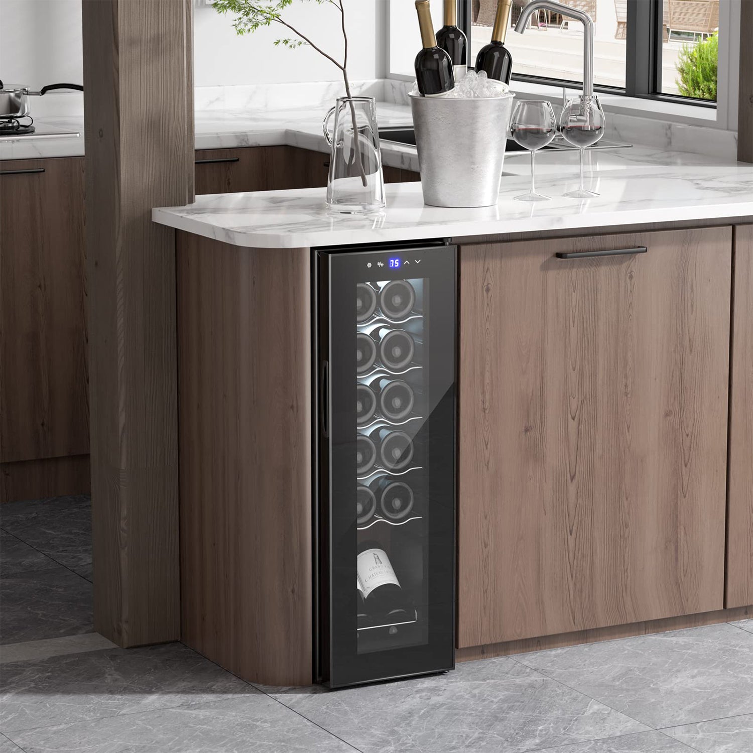 12 Bottle Compressor Wine Cooler Refrigerator