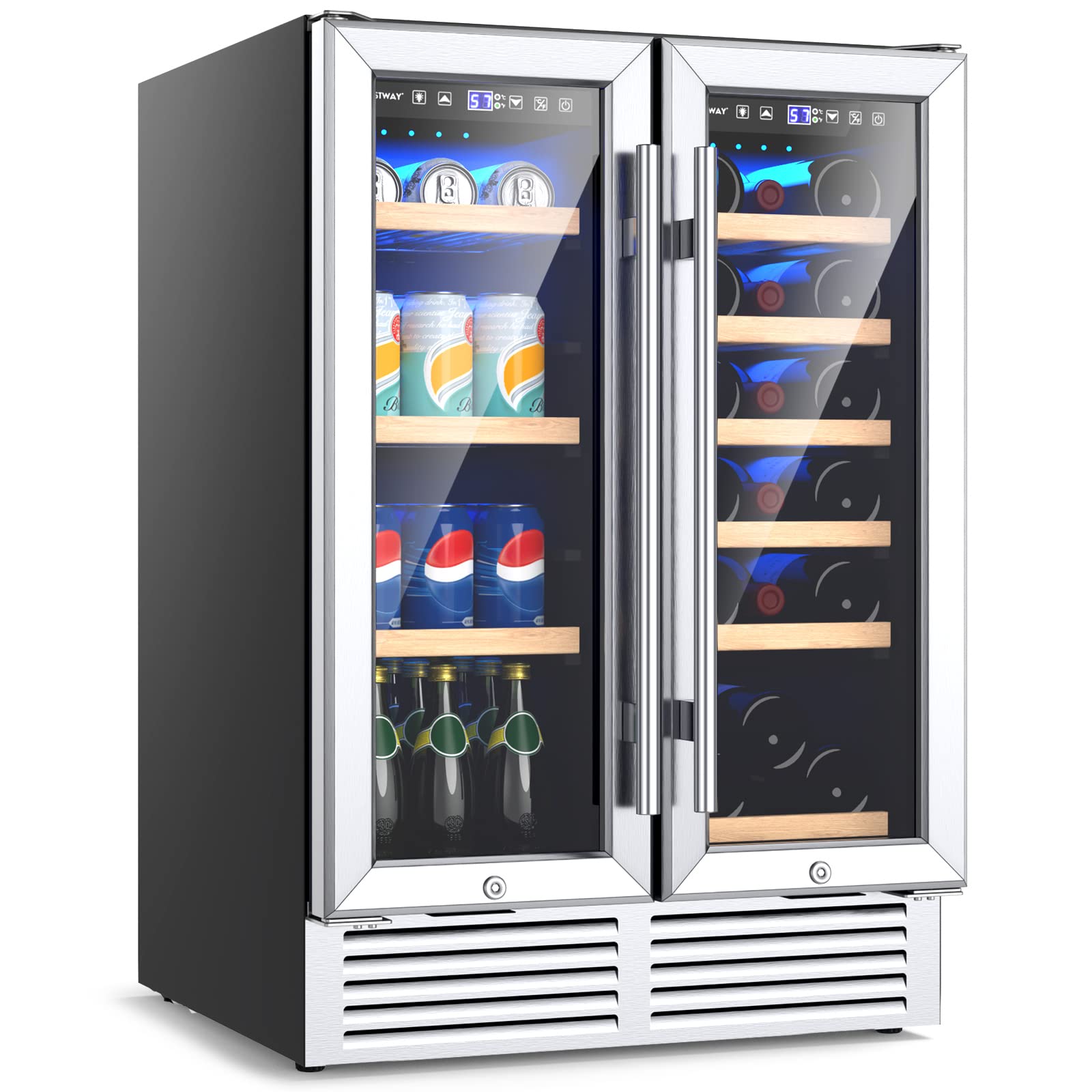 24 Inch Dual Zone Wine and Beverage Cooler