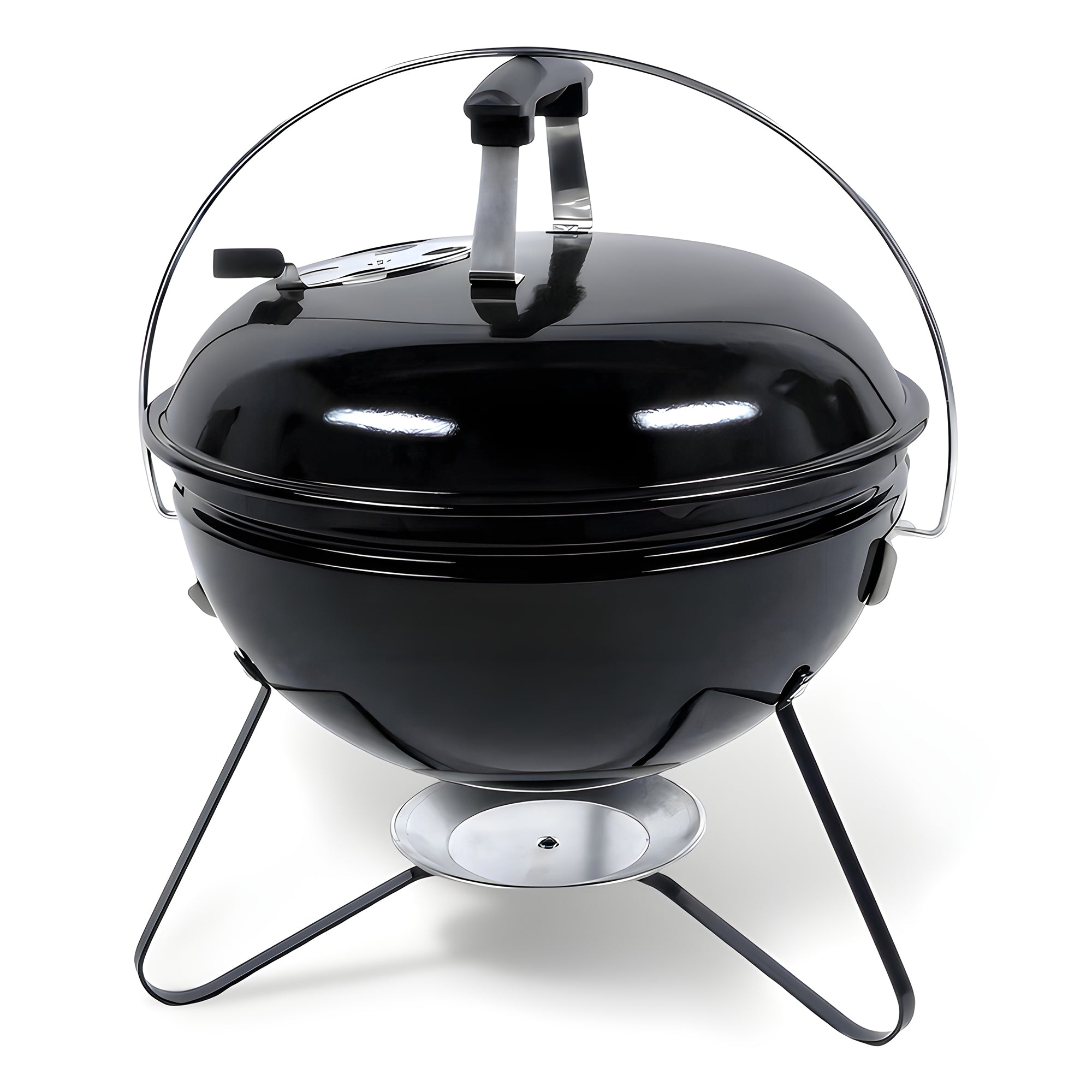 14 in. Steel BBQ Grill with Lid Portable Charcoal Grill for Outdoor Camping