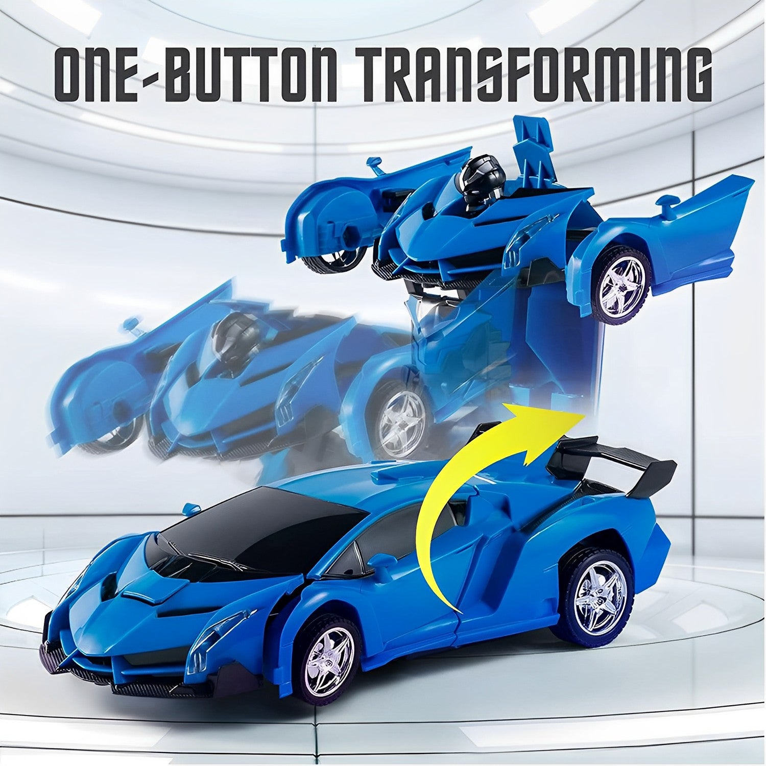 1/18 Scale 2-in-1 Transforming Sports Car Toys RC Car