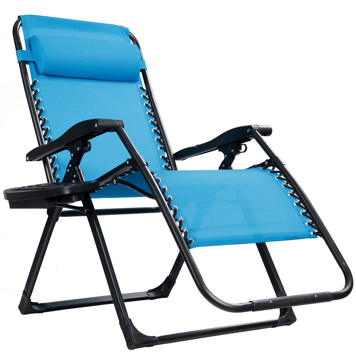 SUGIFT Oversize Lounge Chair with Cup Holder of Heavy Duty for outdoor