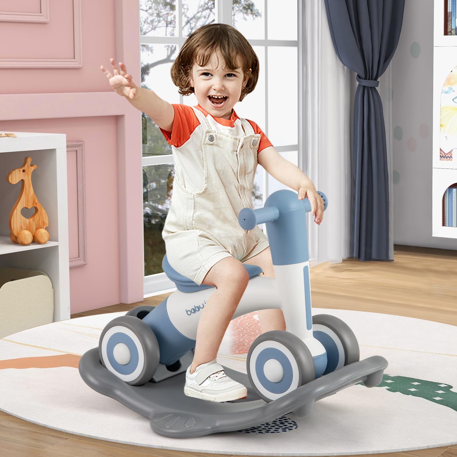 3 in 1 Rocking Horse with Detachable Balance Board and Seat