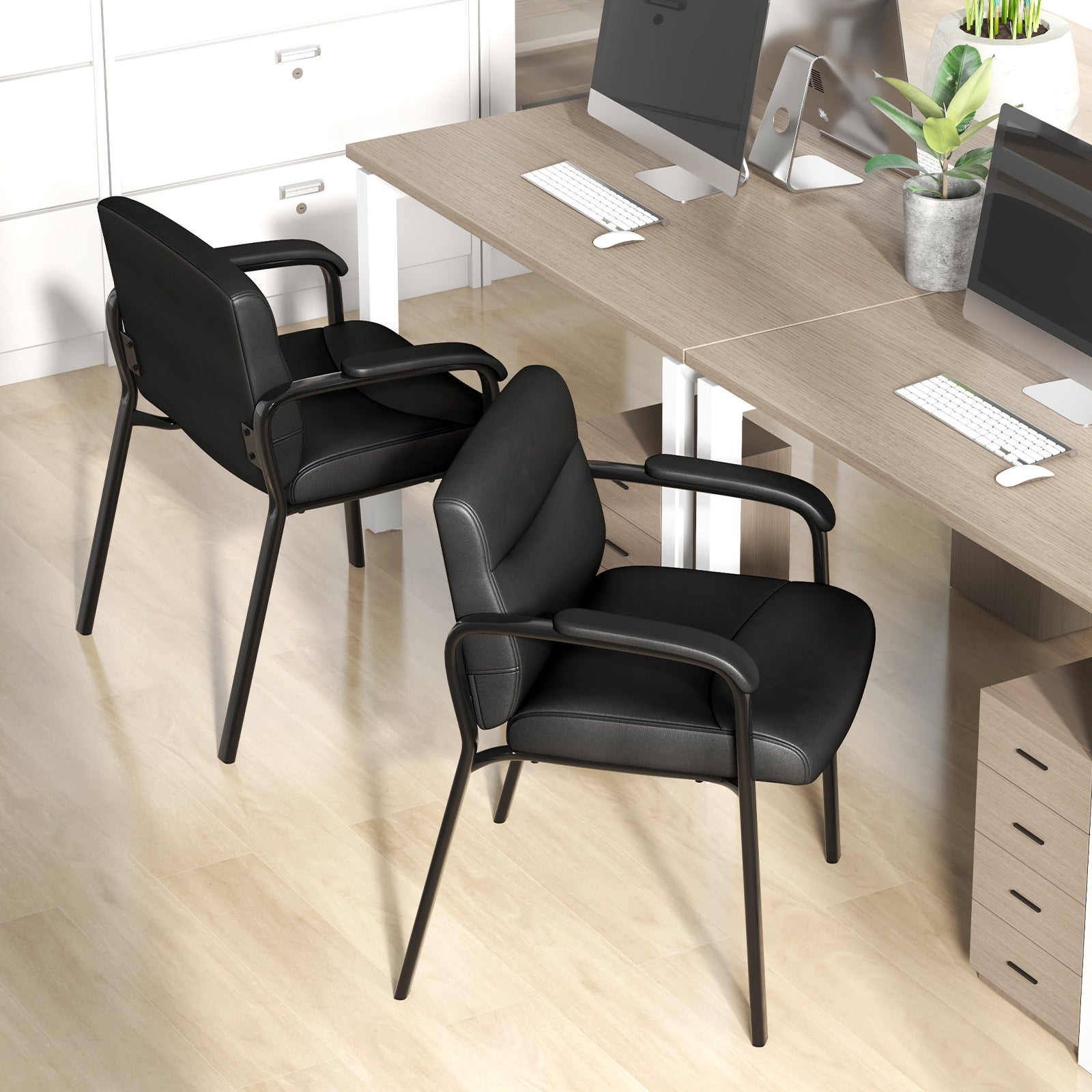 Waiting Room Chair No Wheels Set of 2