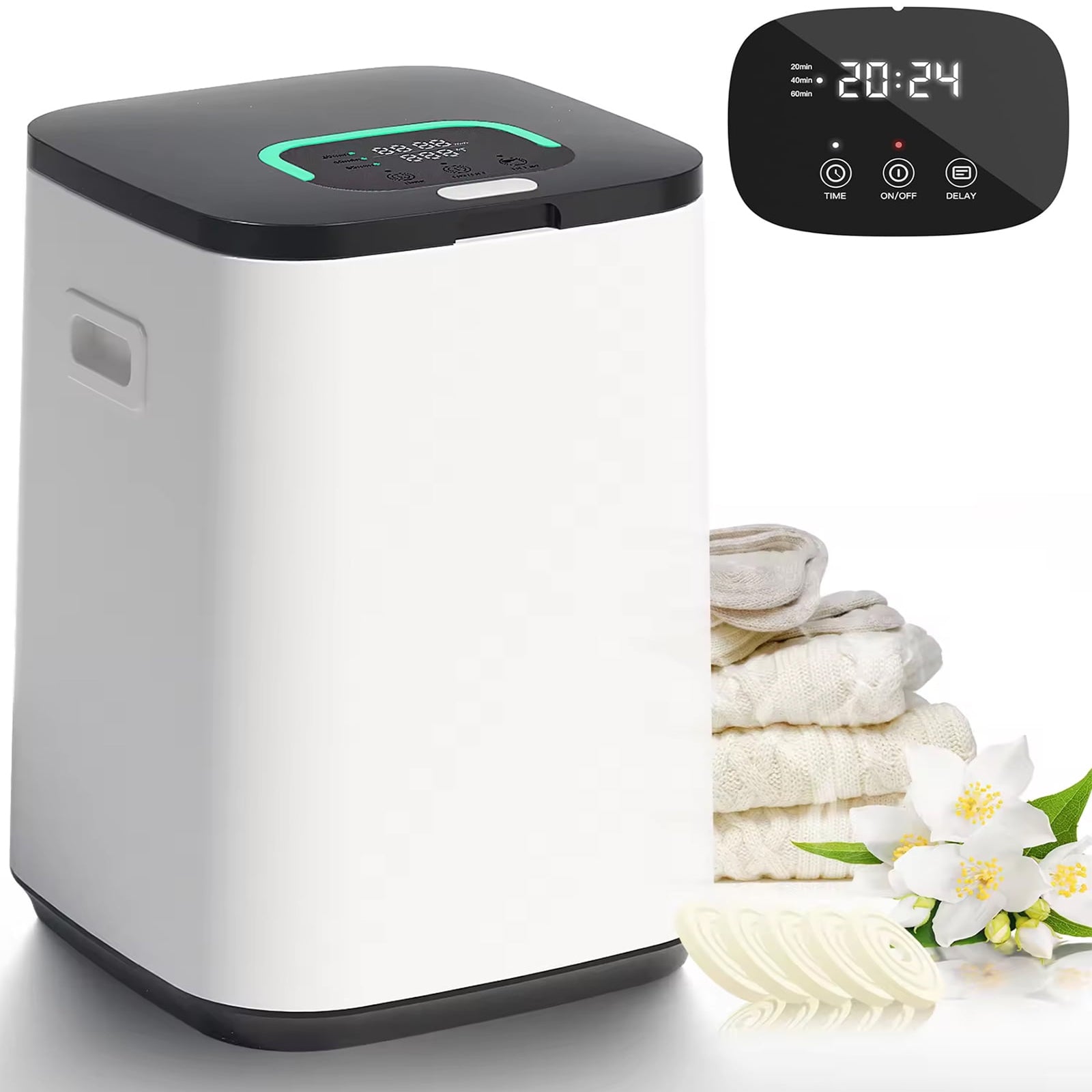 23L Luxury Towel Warmer Bucket with LED Light and Auto Shut Off for Bathroom