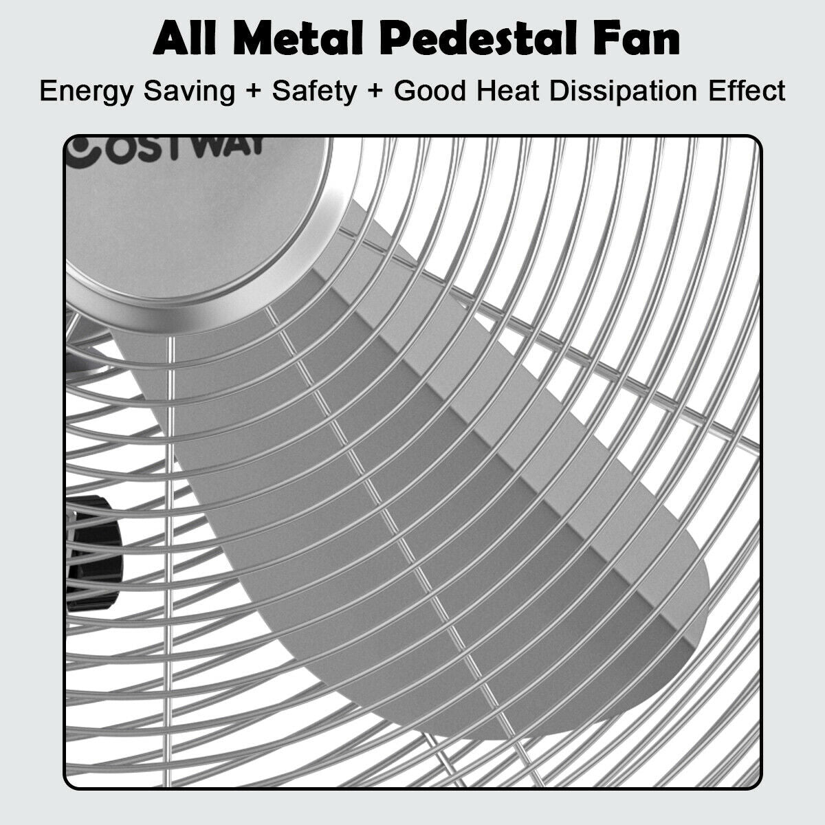 18 Inch Metal Adjustable Oscillating Pedestal Fan