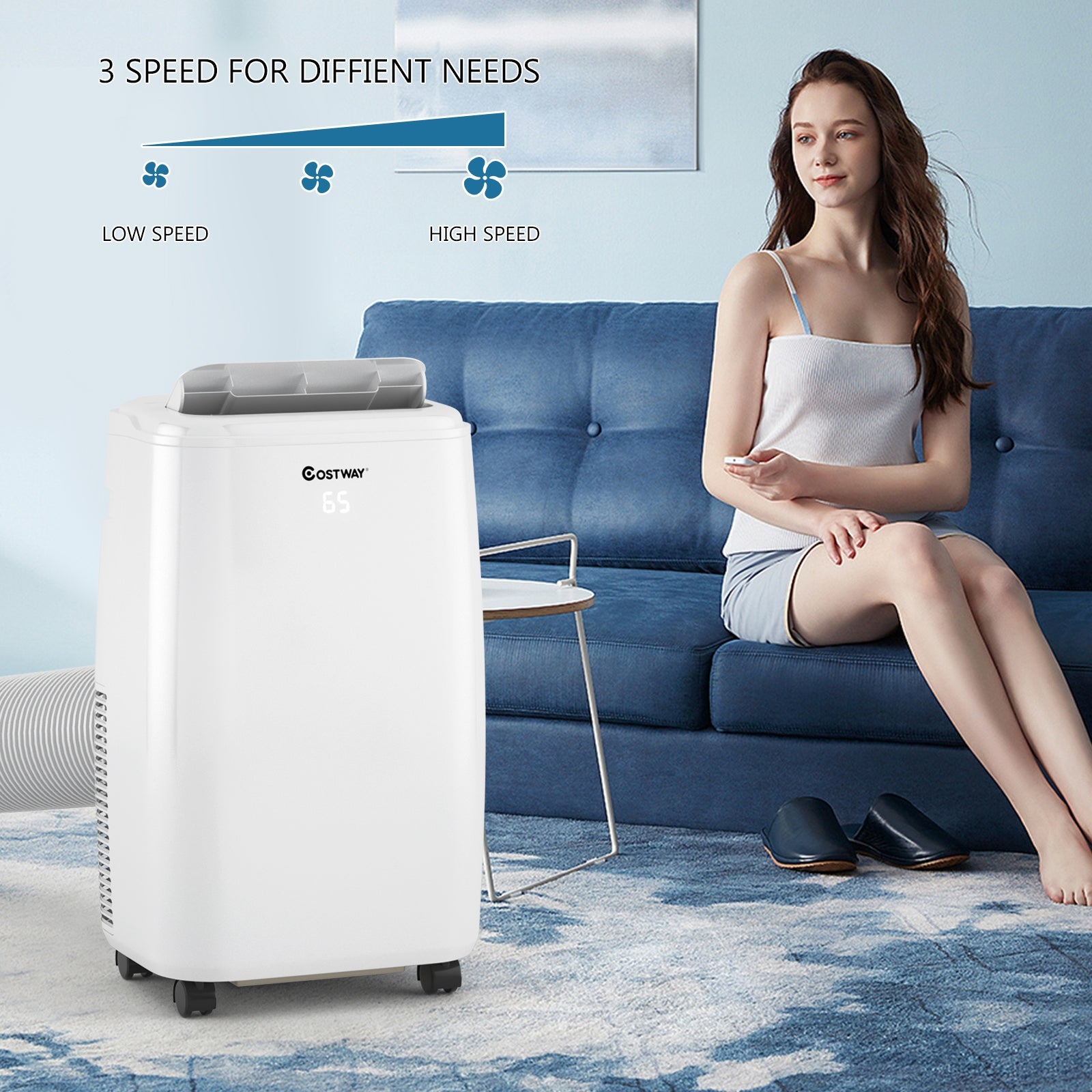 12000 BTU Portable Air Conditioner Multifunctional Air Cooler with Remote