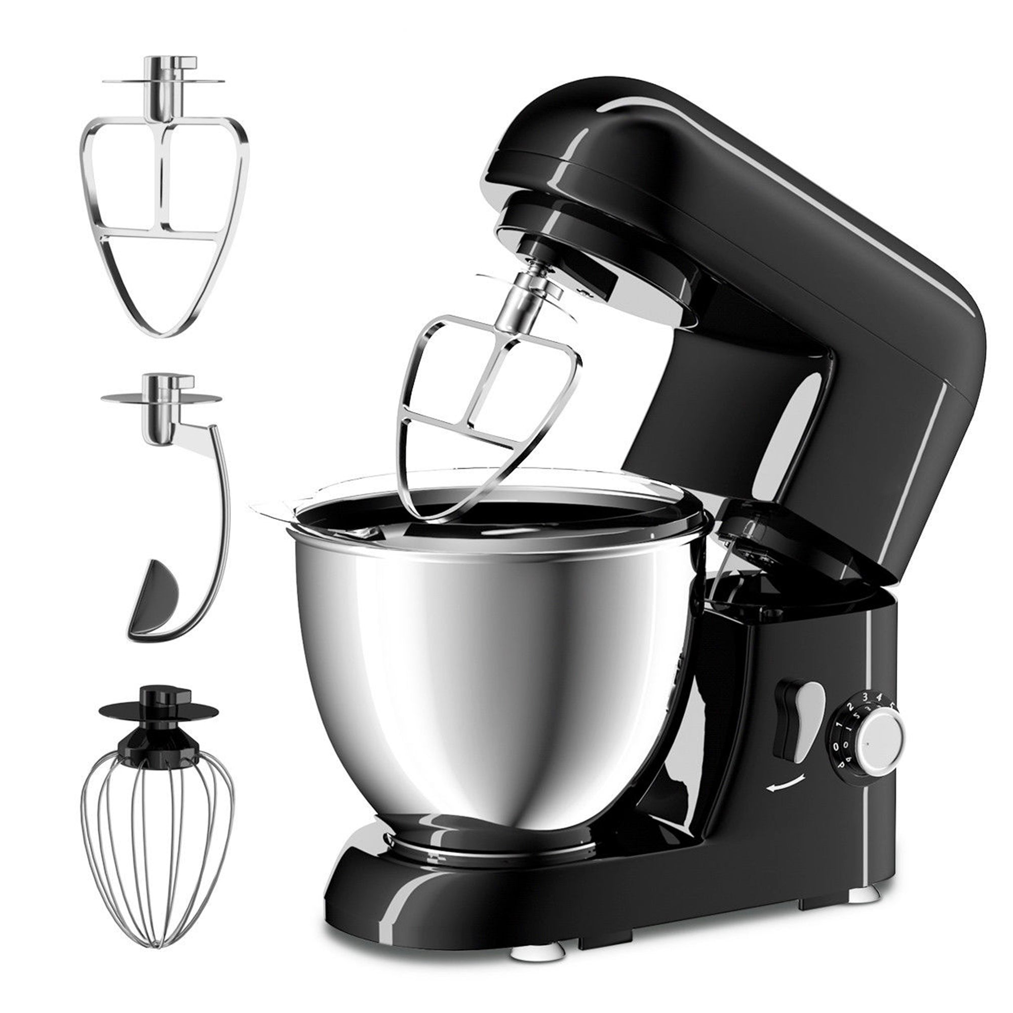 SUGIFT 4.3 Qt 550 W Tilt-Head Stainless Steel Bowl Electric Food Stand Mixer