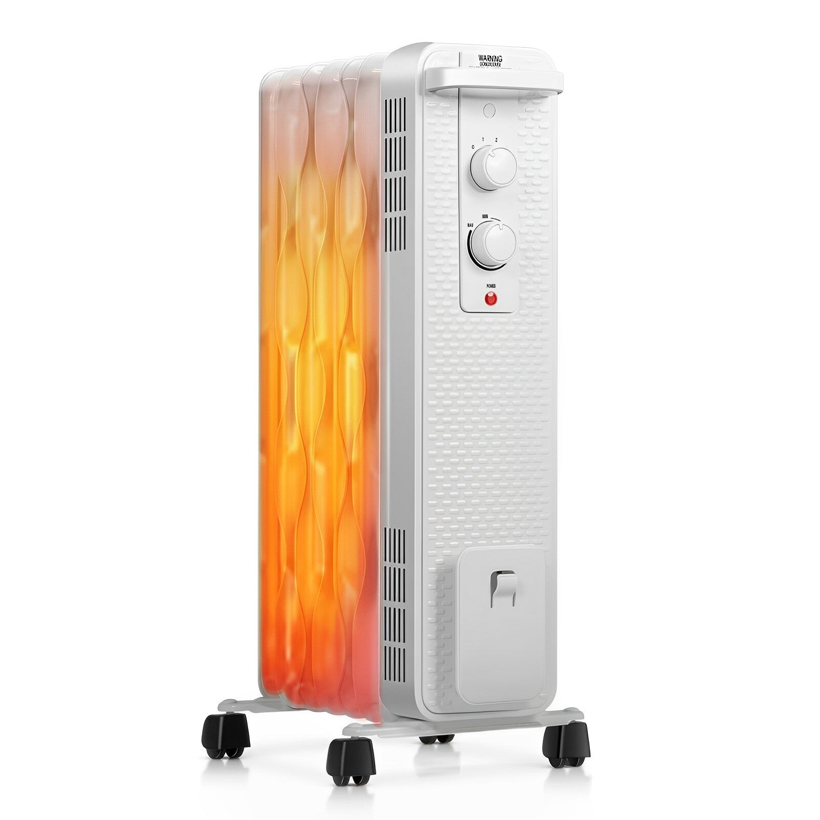 1500 W Oil-Filled Heater Portable Radiator Space Heater with Adjustable Thermostat