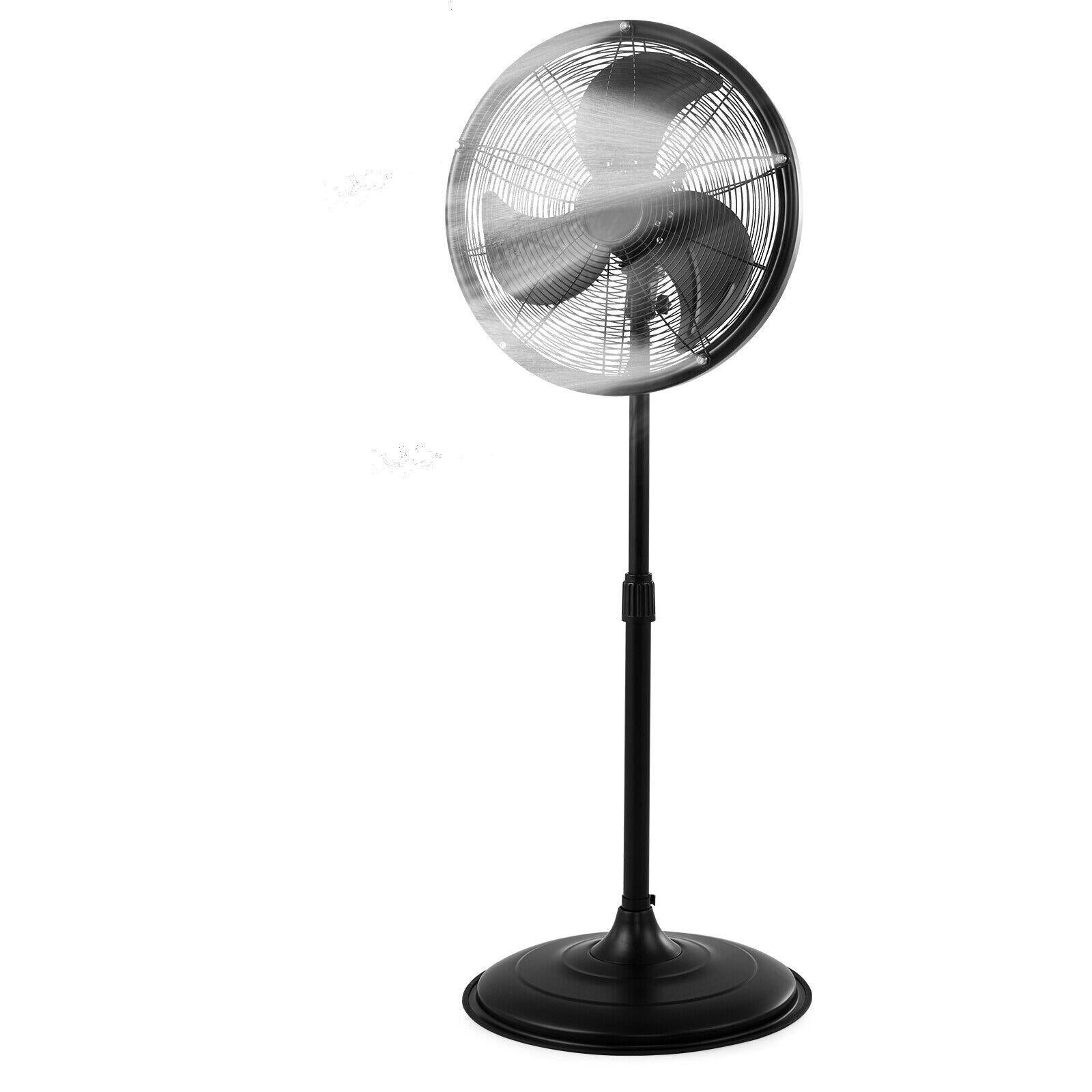 20 Inch Misting Fan 2100 CFM Outdoor Oscillating Cooling Pedestal Fan-Black