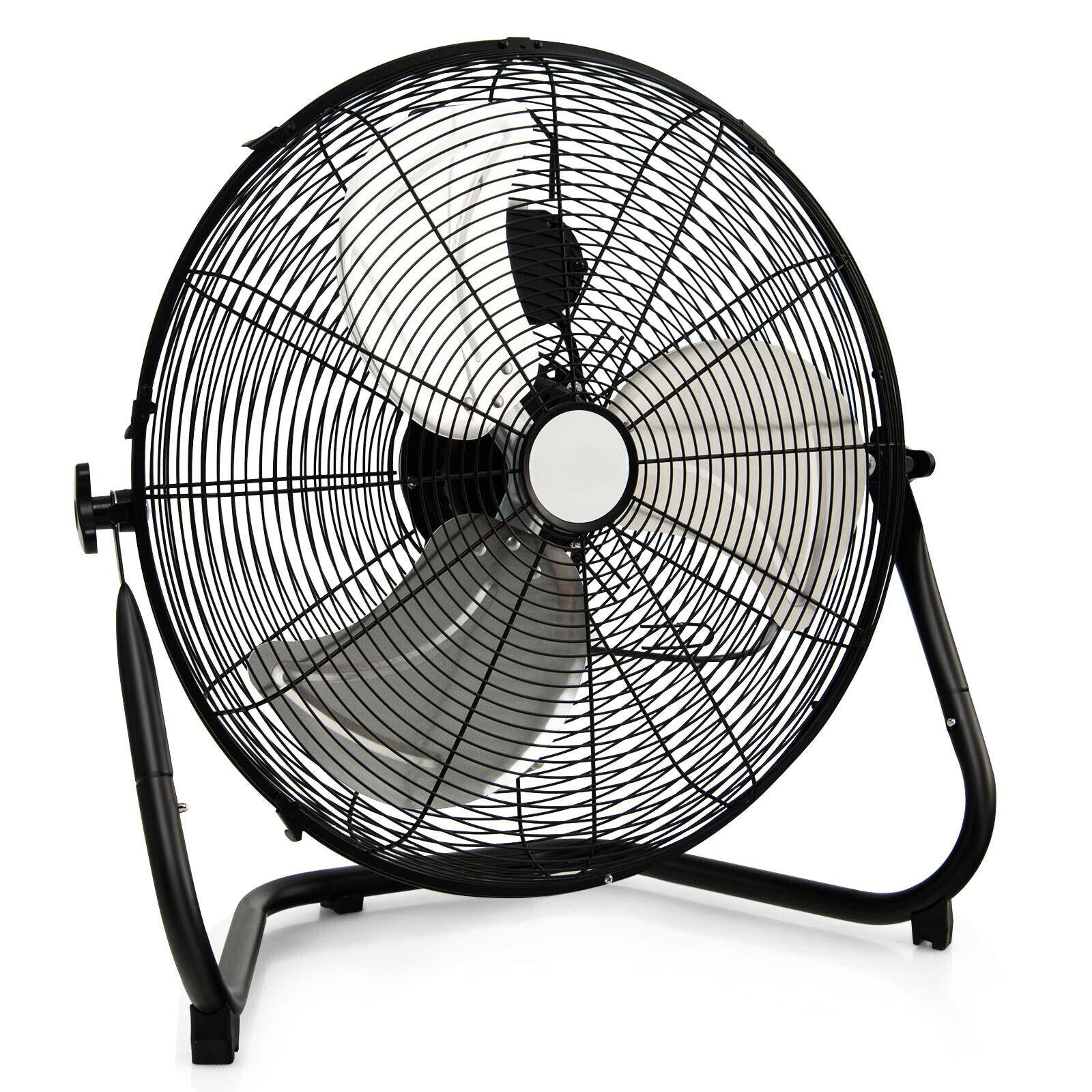 20 Inch High-Velocity Floor Fan with 3 Wind Speeds
