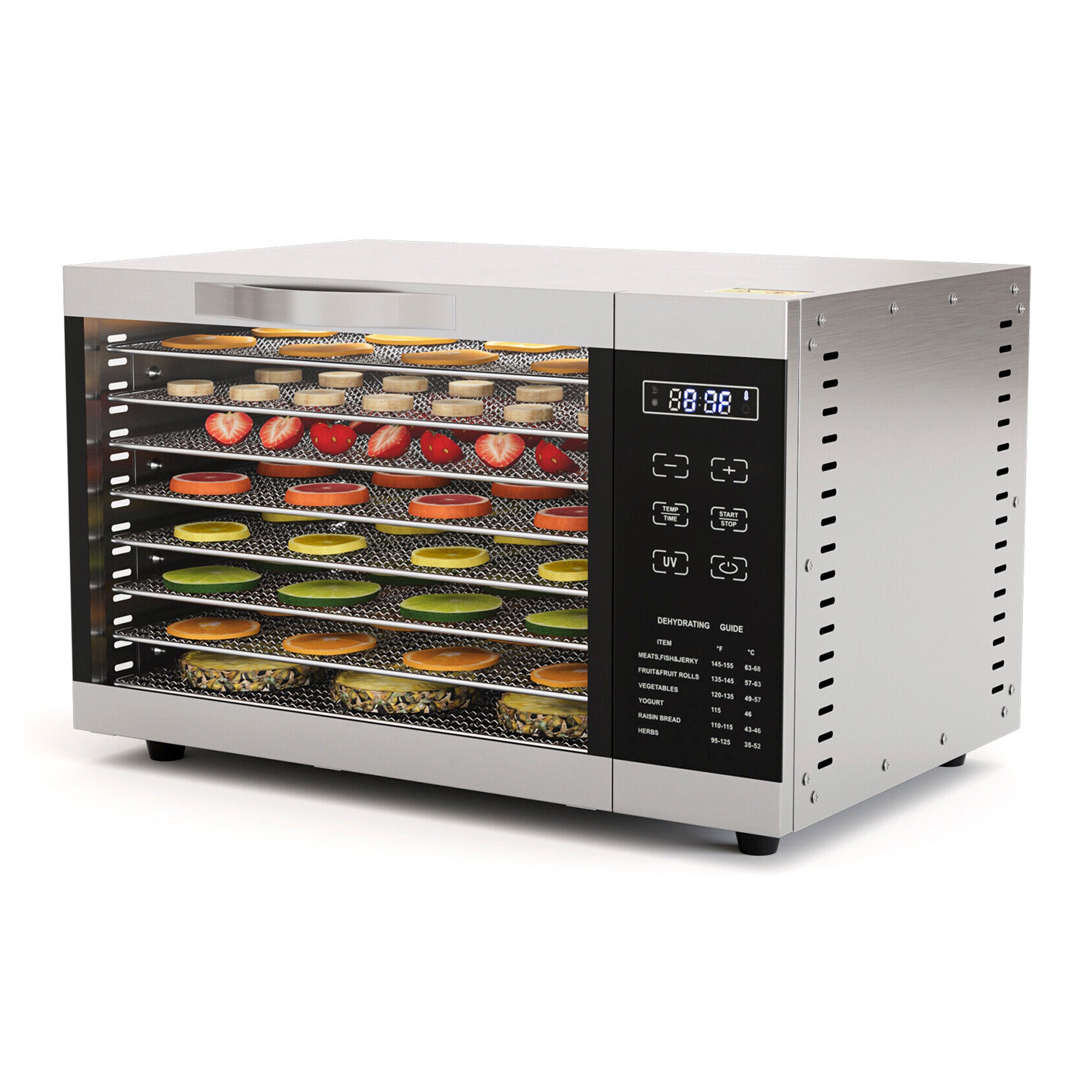 SUGIFT Food Dehydrator with 8 Detachable Mesh Trays for Fruit Meats Vegetables
