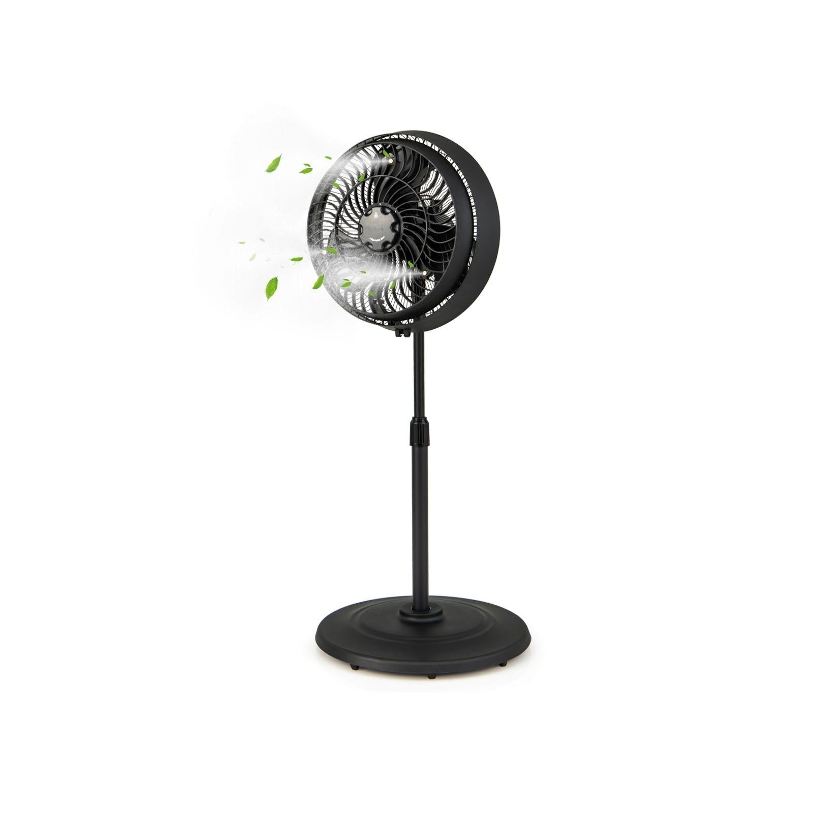 16 Inch Outdoor Misting Fan Oscillating Pedestal Fan with 3 Mist Levels