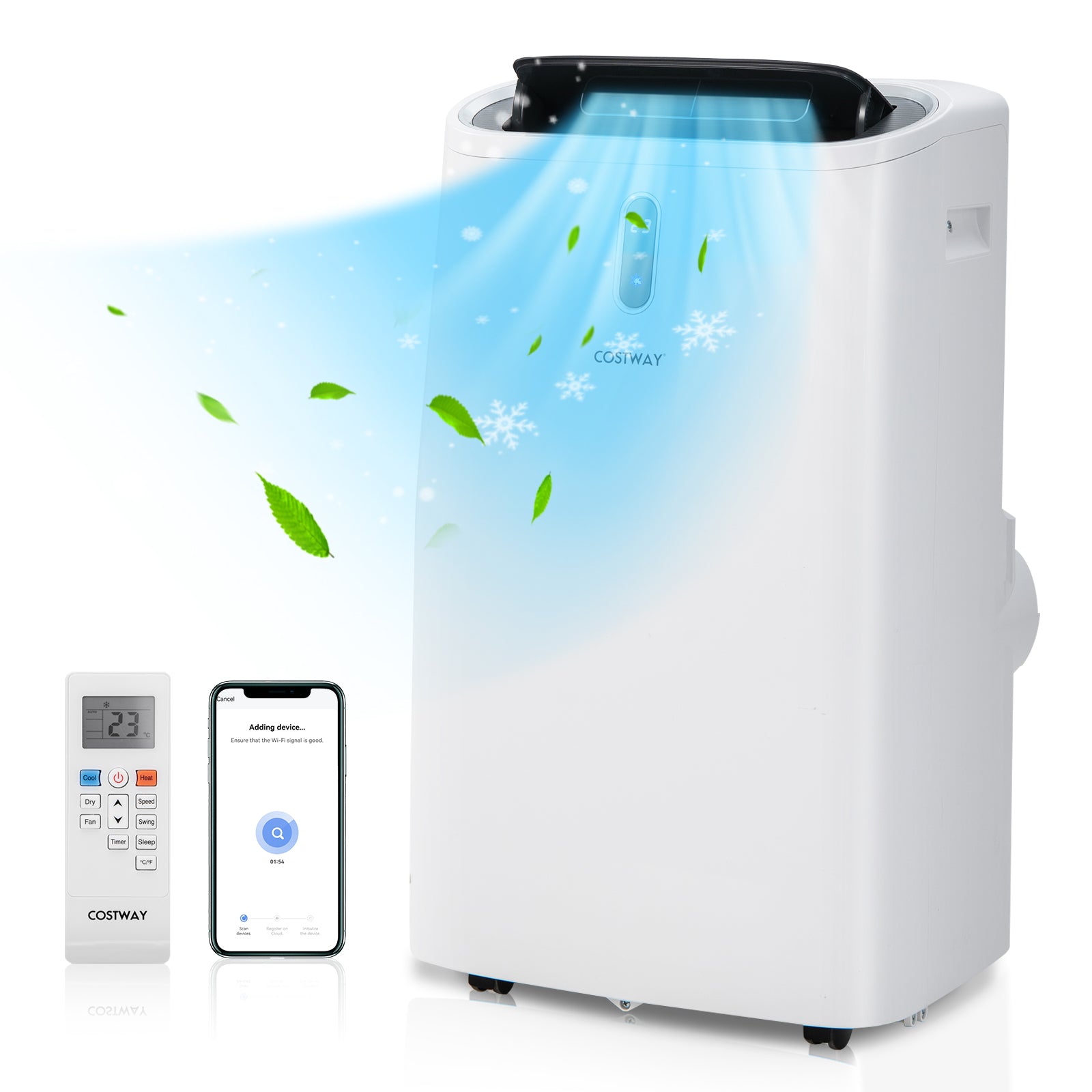 14000 BTU Portable Air Conditioner with APP and WiFi Control