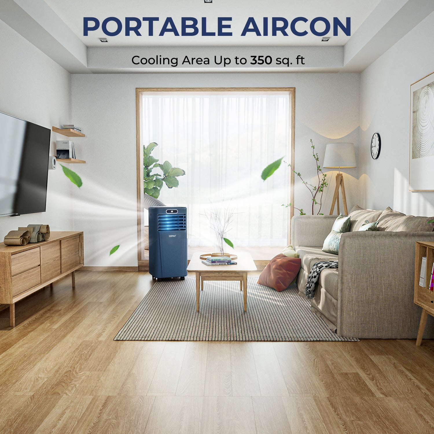 10000 BTU 4-in-1 Portable Air Conditioner with Dehumidifier and Fan Mode