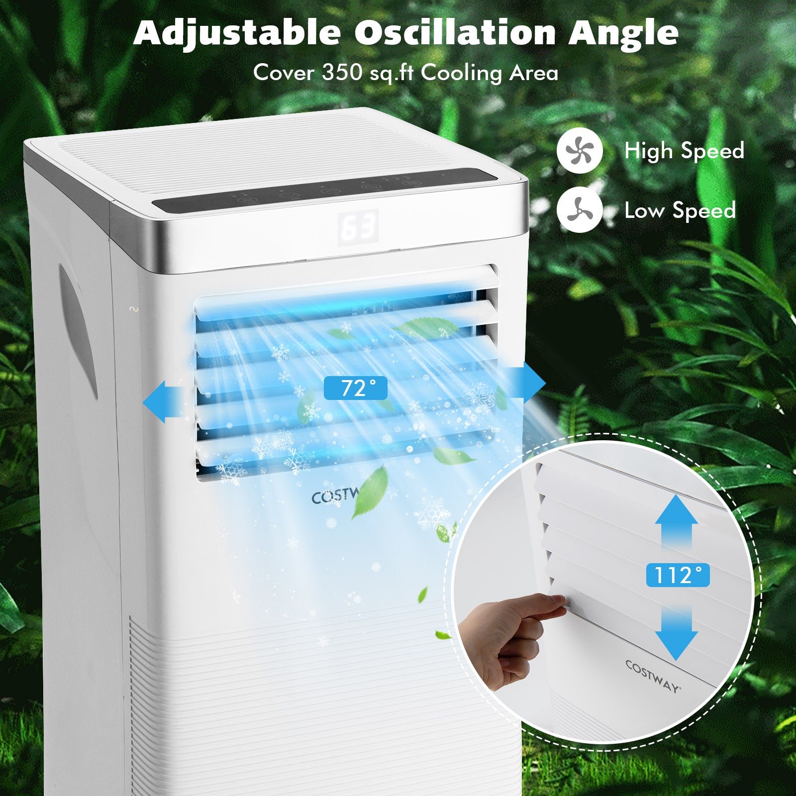 10000 BTU 3-in-1 Portable Air Conditioner with Remote Control
