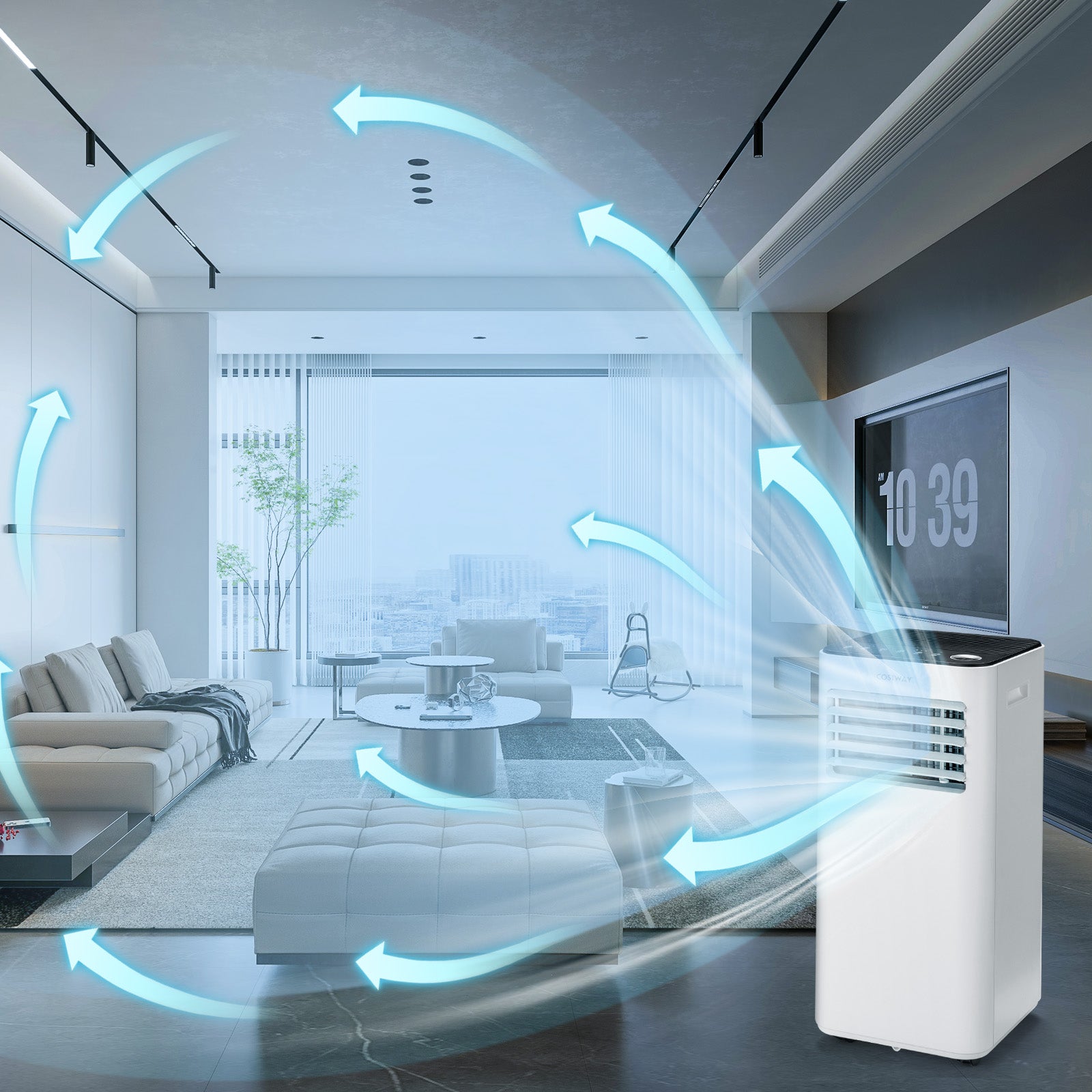 SUGIFT 10000 BTU(Ashrae) Portable Air Conditioner with Fan Dehumidifier Sleep Mode