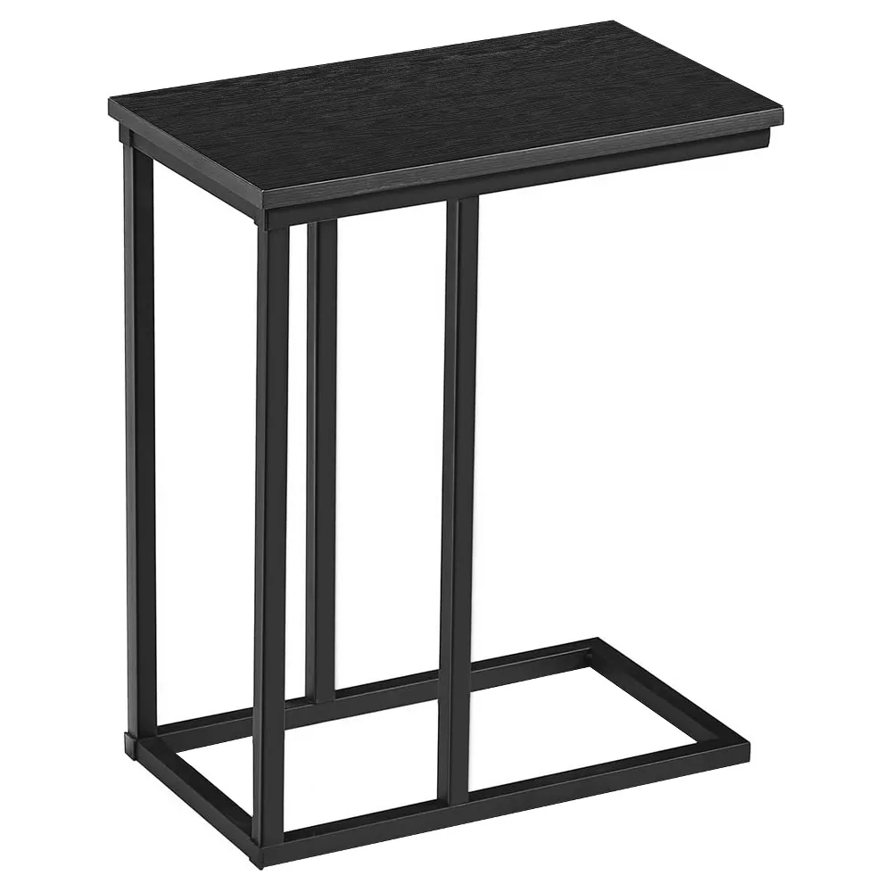 SUGIFT Wooden Side Table Slat End Table